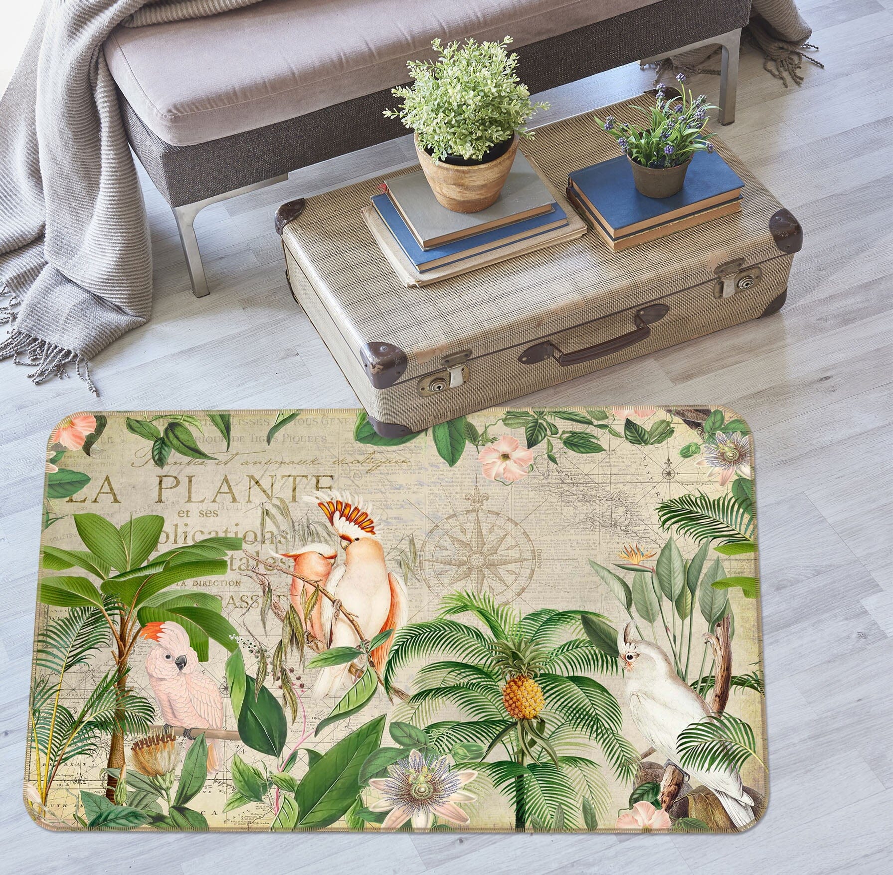 3D Parrot Friend 1044 Andrea haase Rug Non Slip Rug Mat Mat AJ Creativity Home 