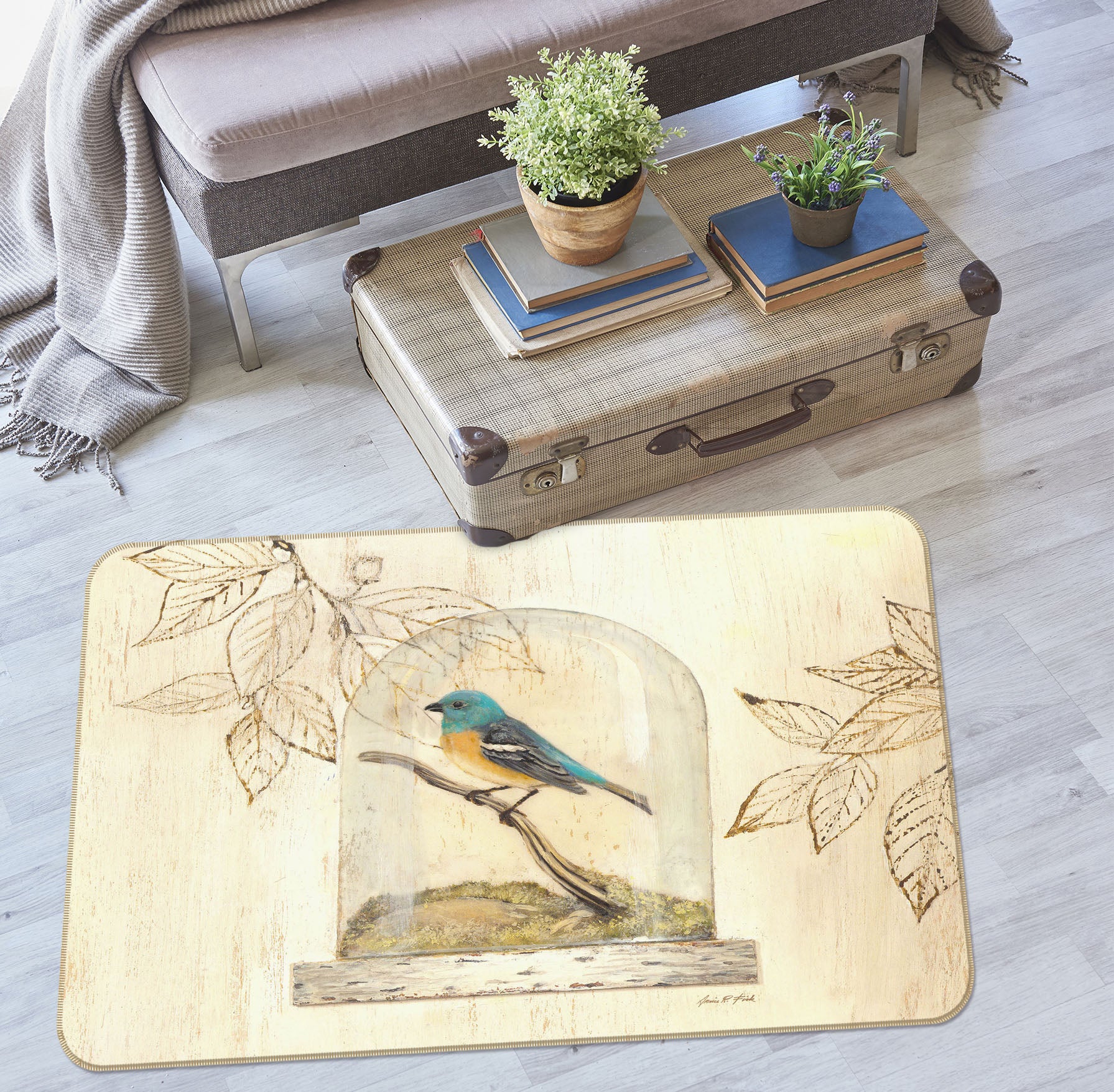 3D Little Bird 33170 Non Slip Rug Mat