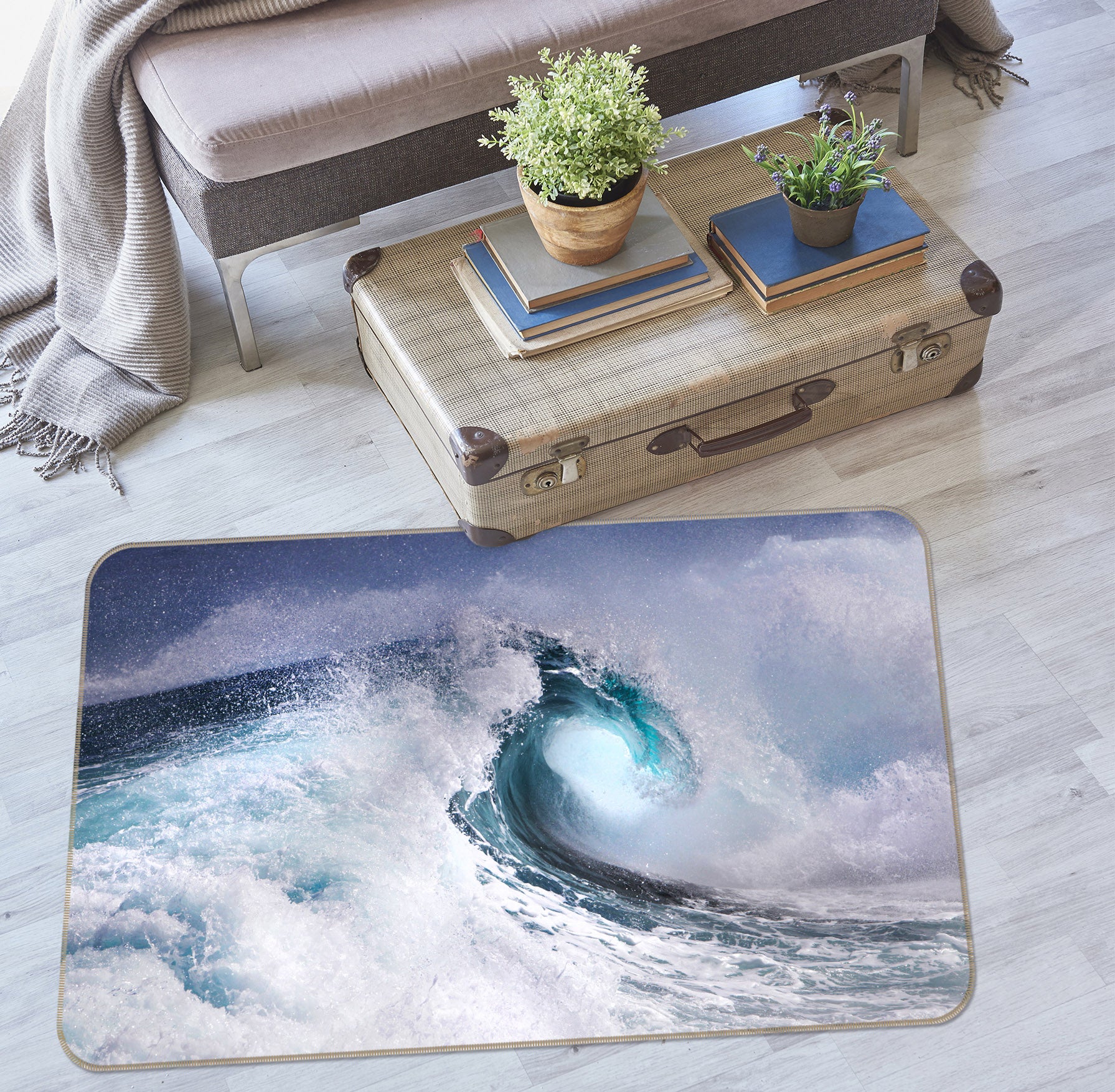 3D Waves 36022 Non Slip Rug Mat