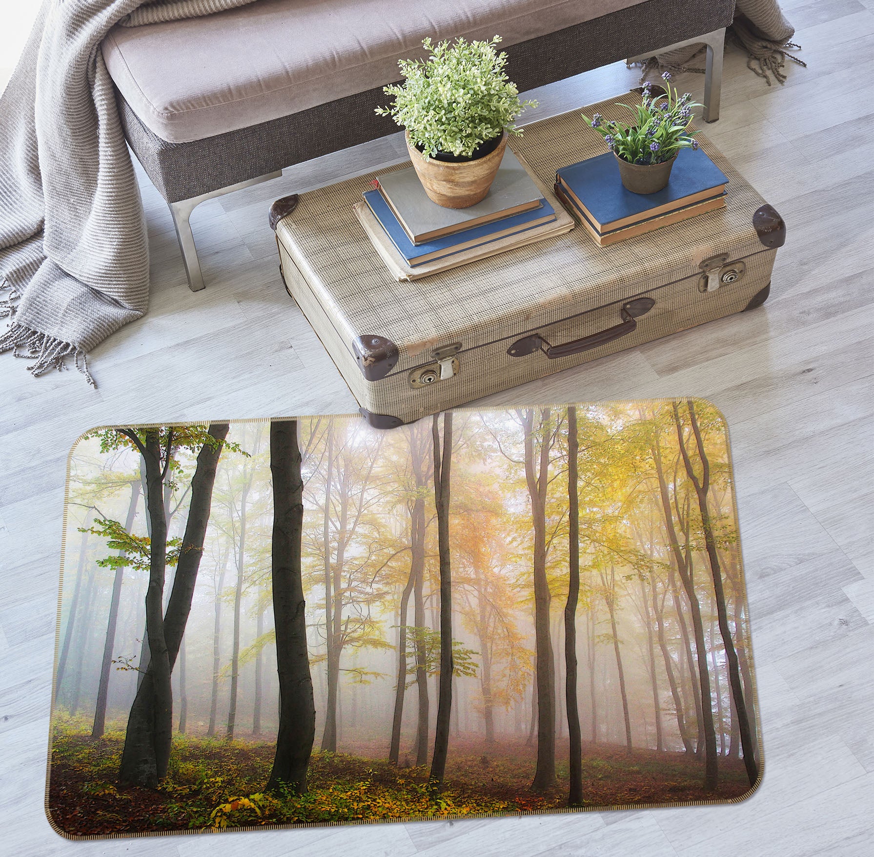 3D Forest 34158 Non Slip Rug Mat