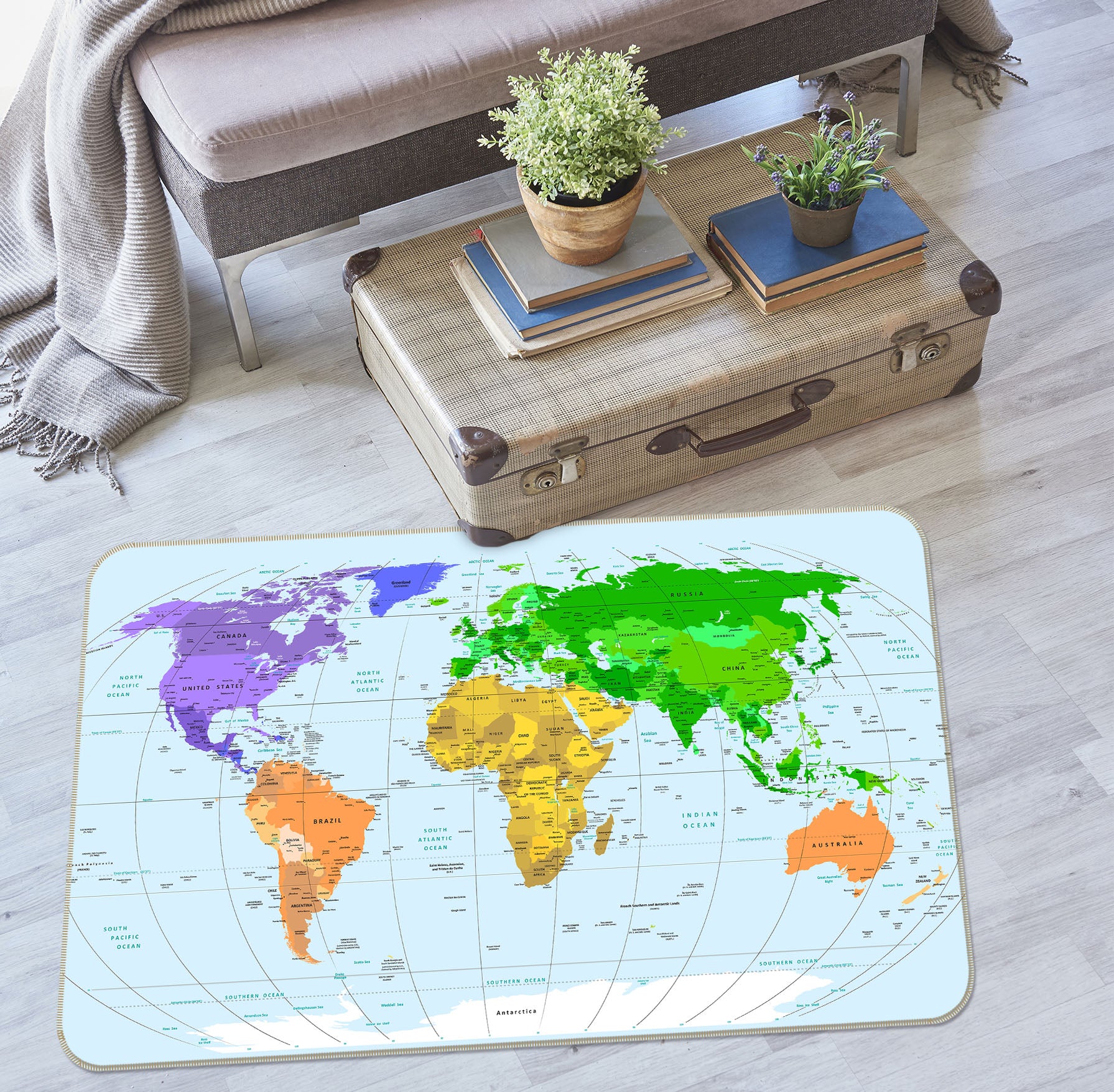 3D Map 35020 Non Slip Rug Mat