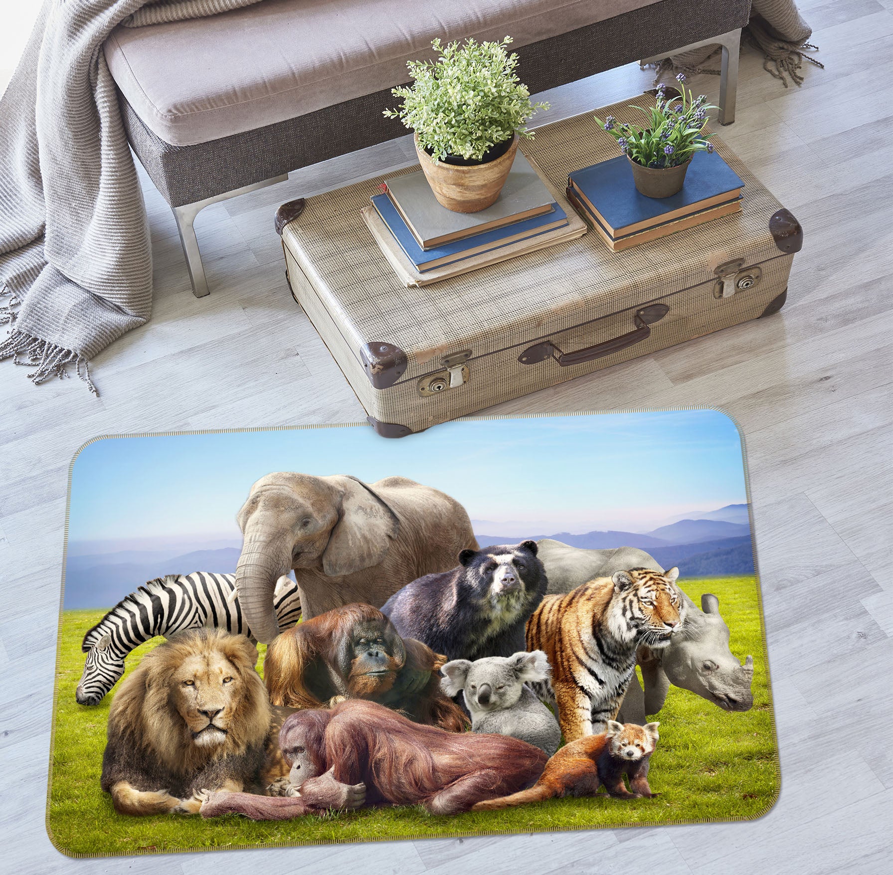 3D Animal 68146 Animal Non Slip Rug Mat