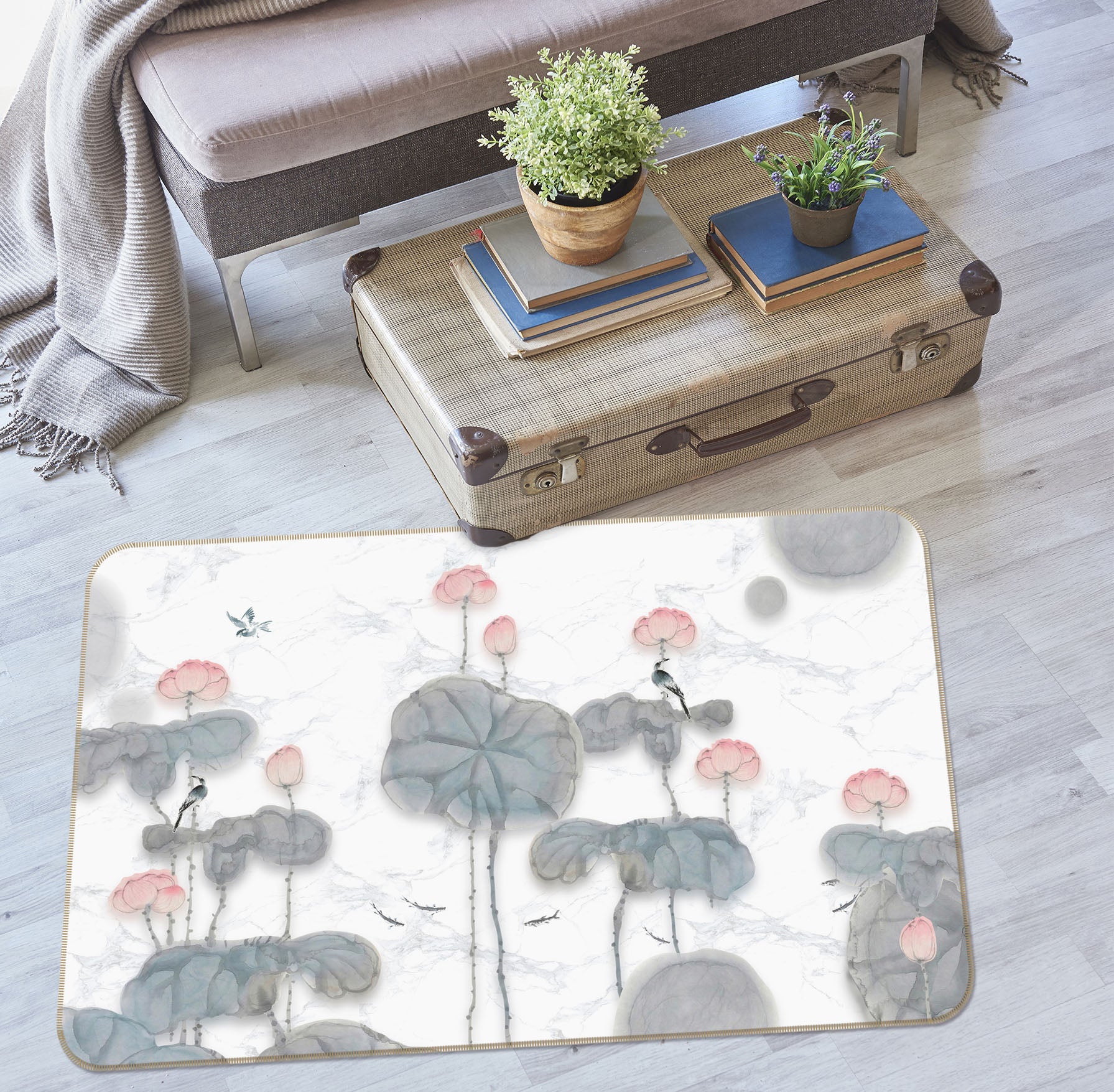 3D Lotus Leaf 34010 Non Slip Rug Mat