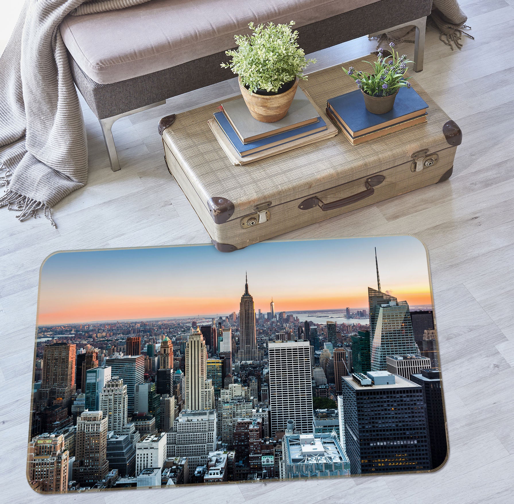 3D City Building 34134 Non Slip Rug Mat