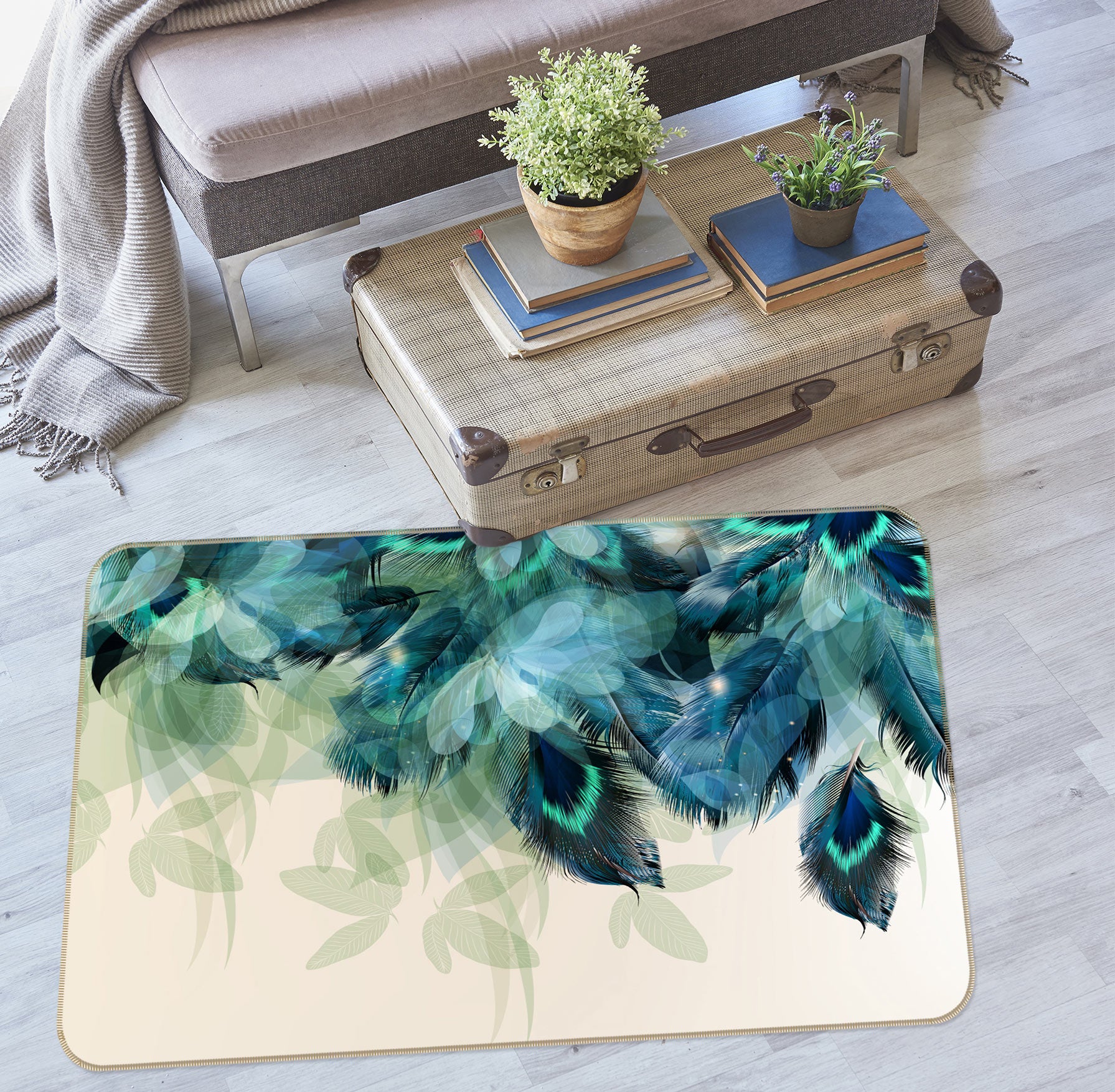 3D Leaves 37050 Non Slip Rug Mat