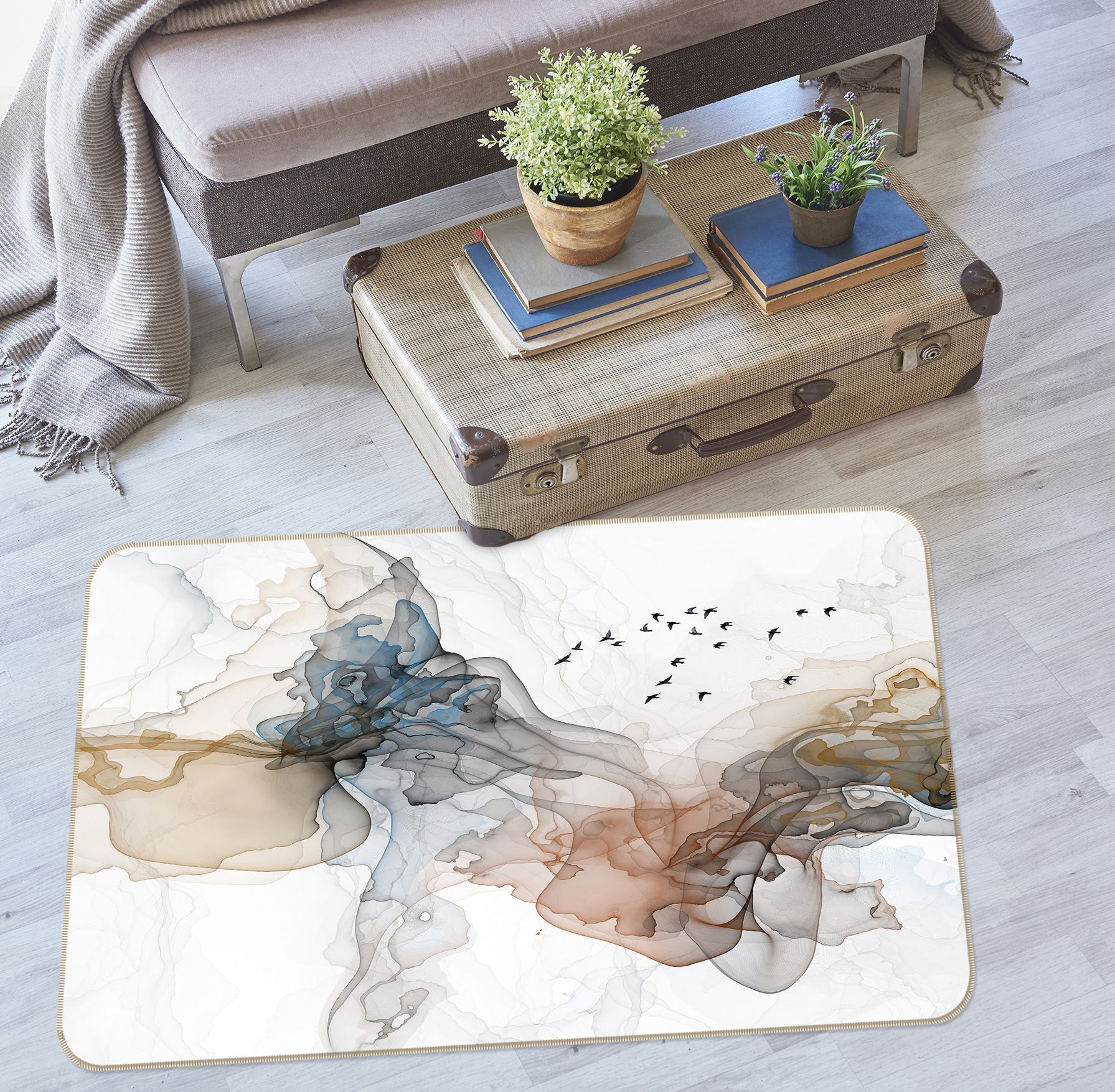 3D Pattern 77048 Non Slip Rug Mat