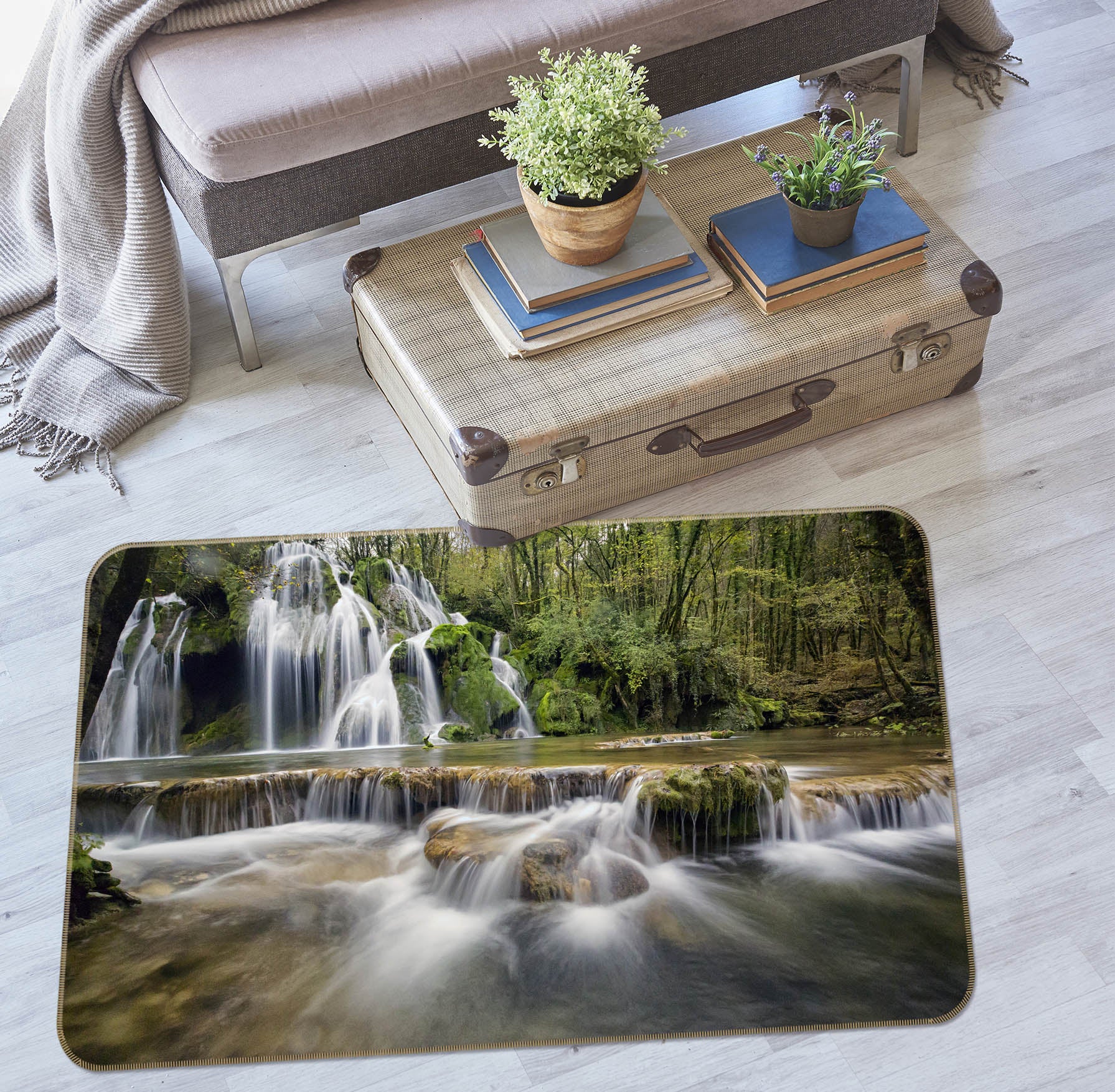3D Waterfall 36207 Non Slip Rug Mat