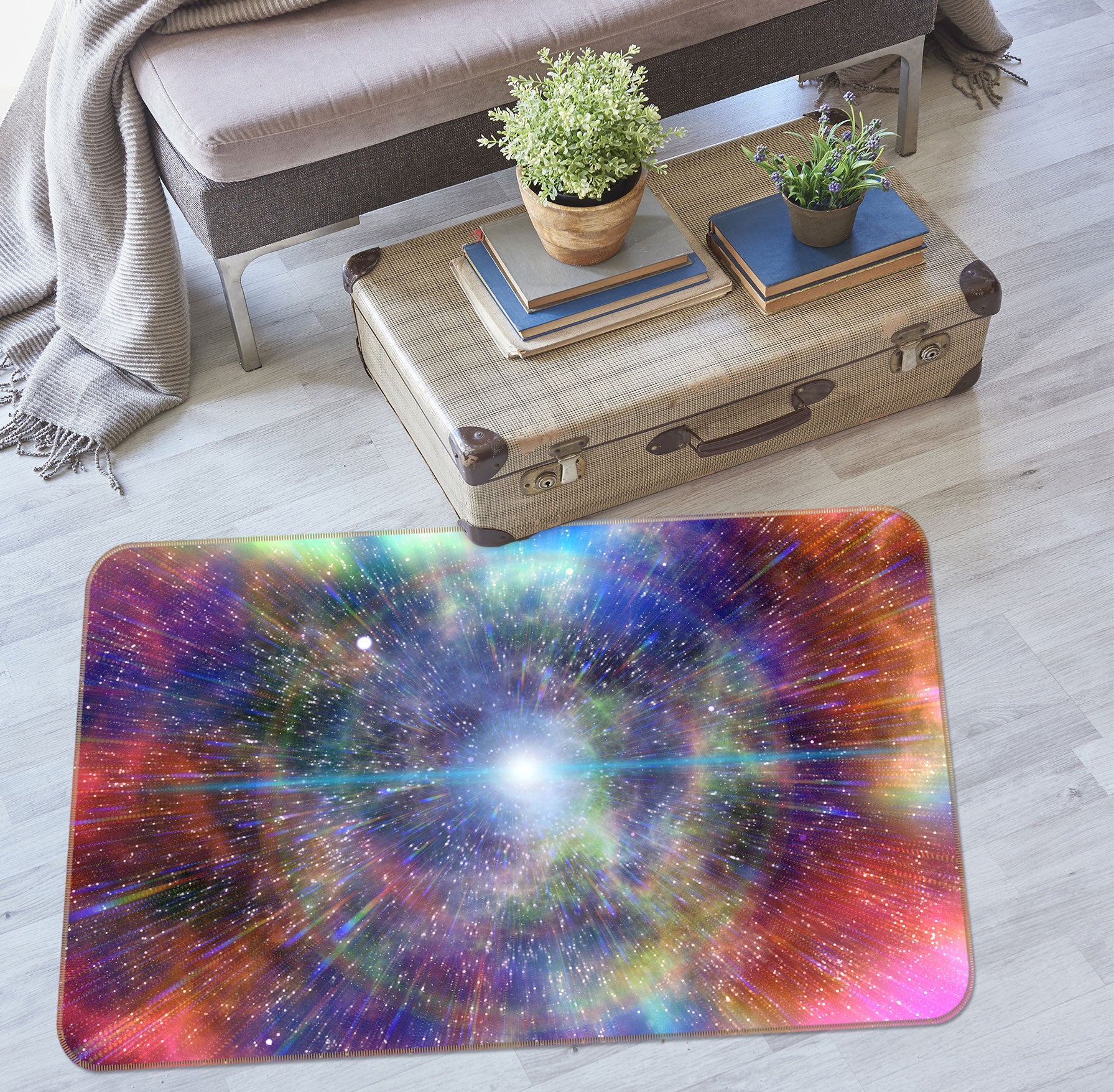 3D Starry Sky 26218 Non Slip Rug Mat