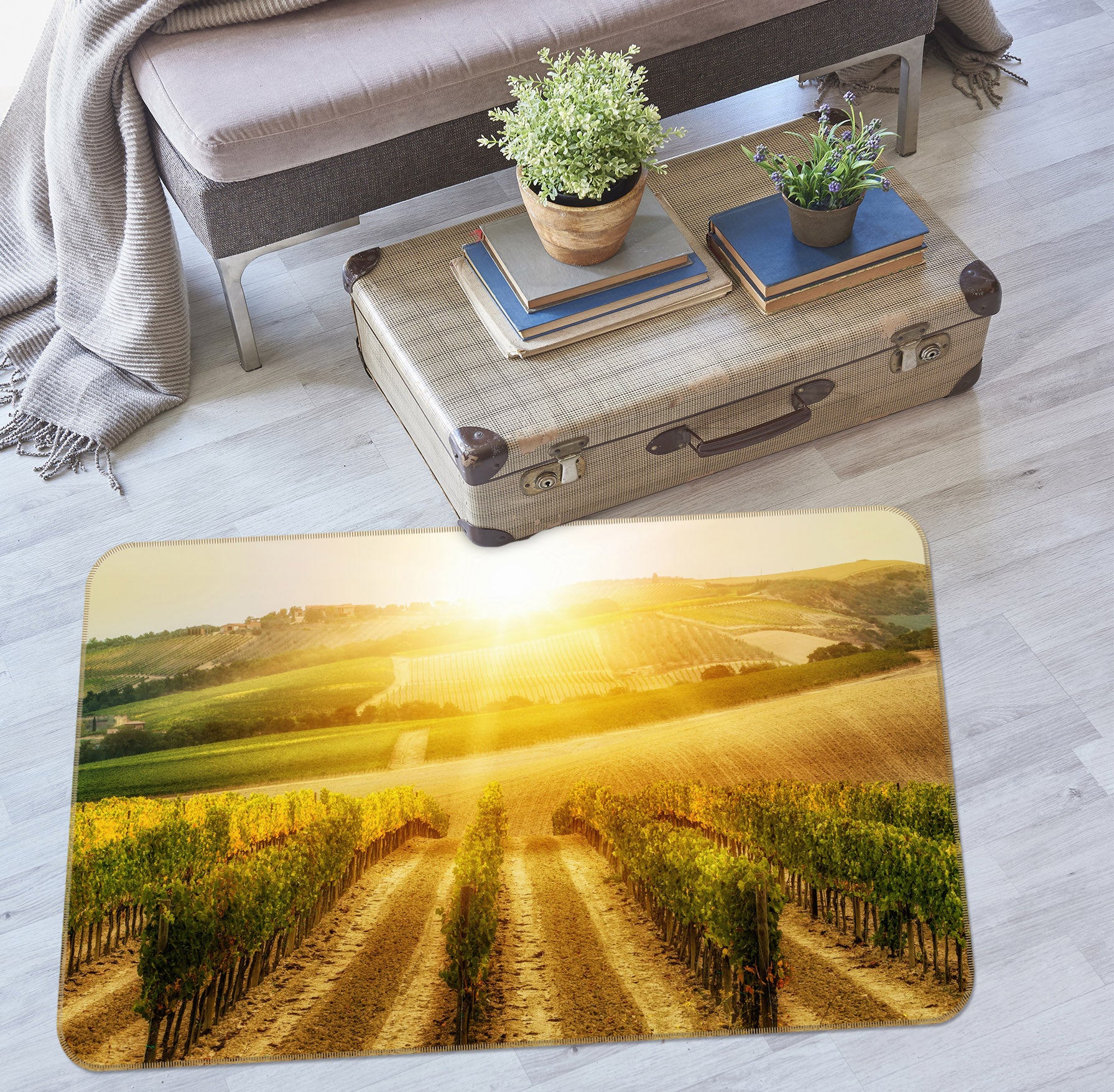 3D Field Lane 29174 Non Slip Rug Mat