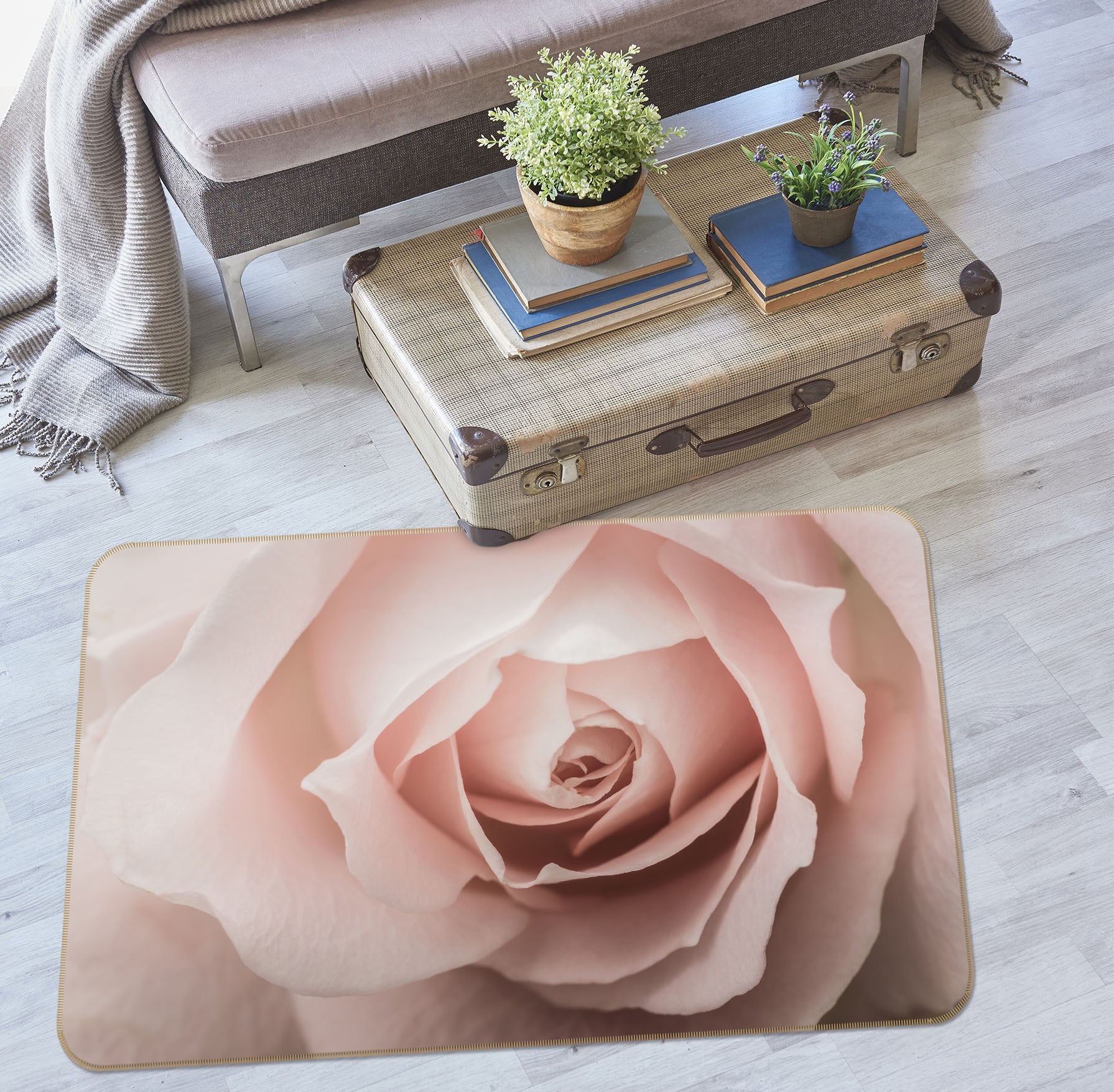 3D Flower 30128 Non Slip Rug Mat