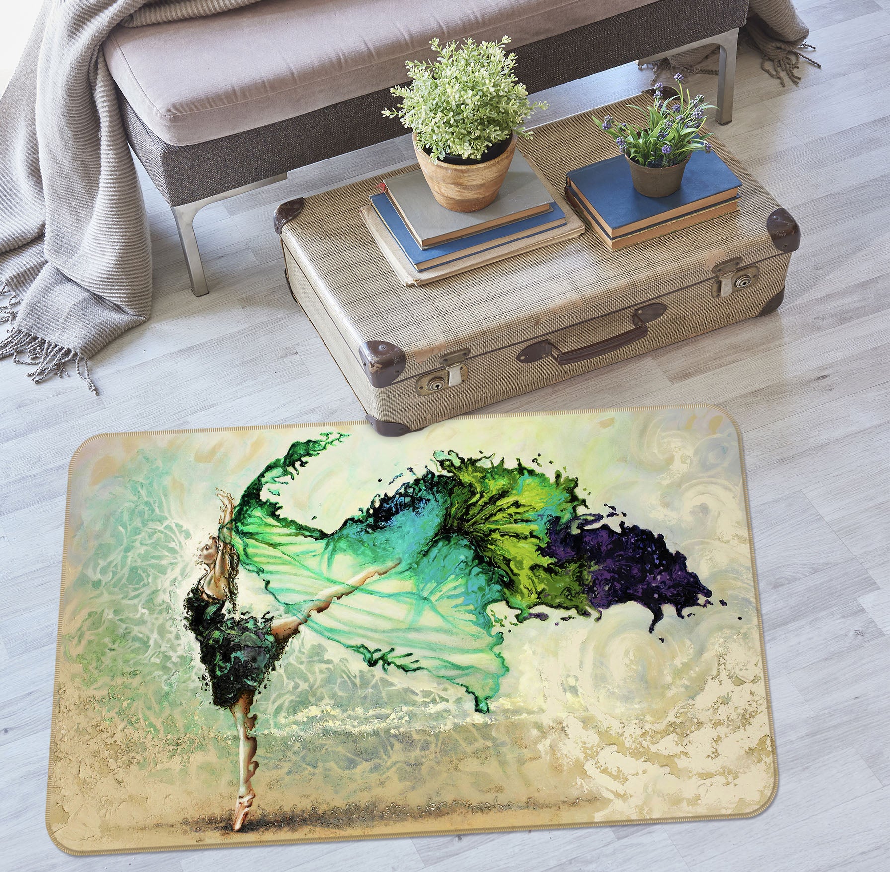 3D Female Dance 33114 Non Slip Rug Mat