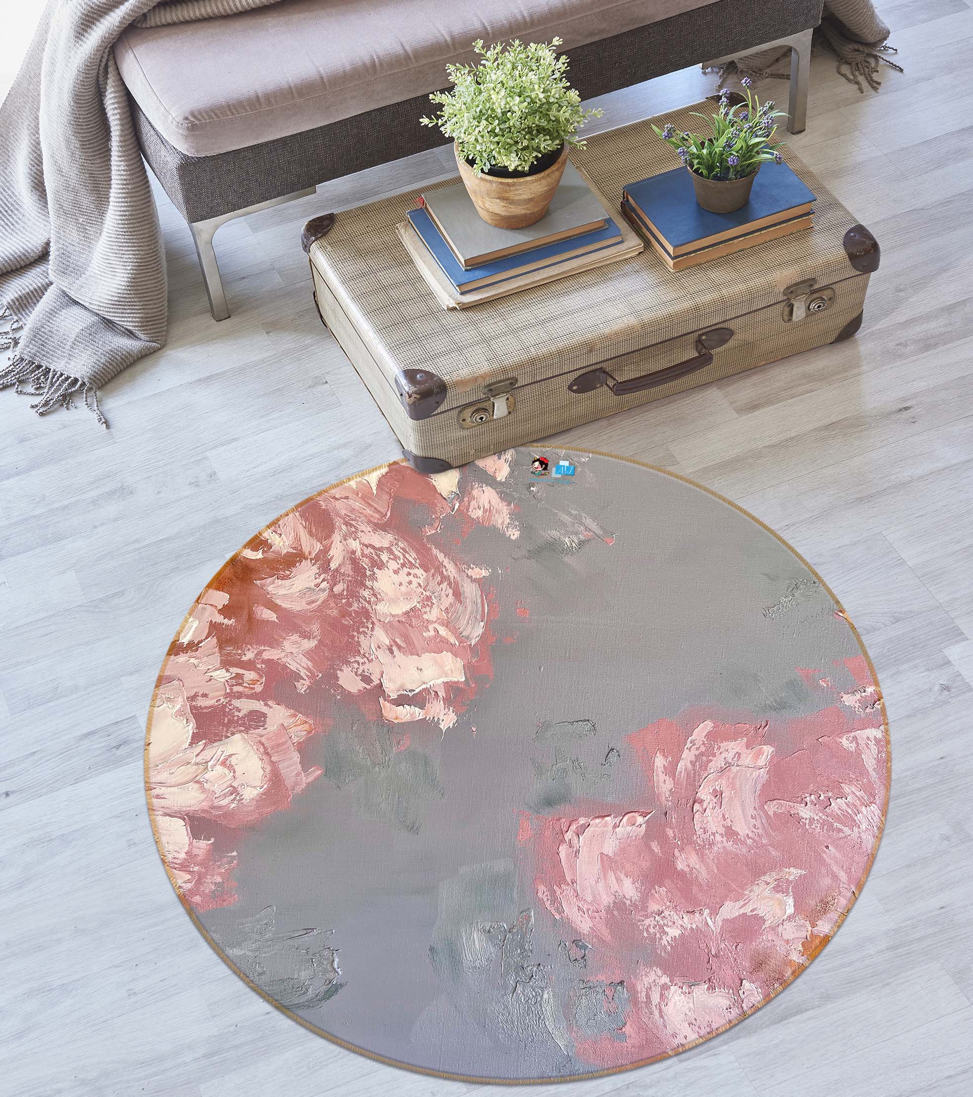 3D Art Graffiti 3885 Skromova Marina Rug Round Non Slip Rug Mat