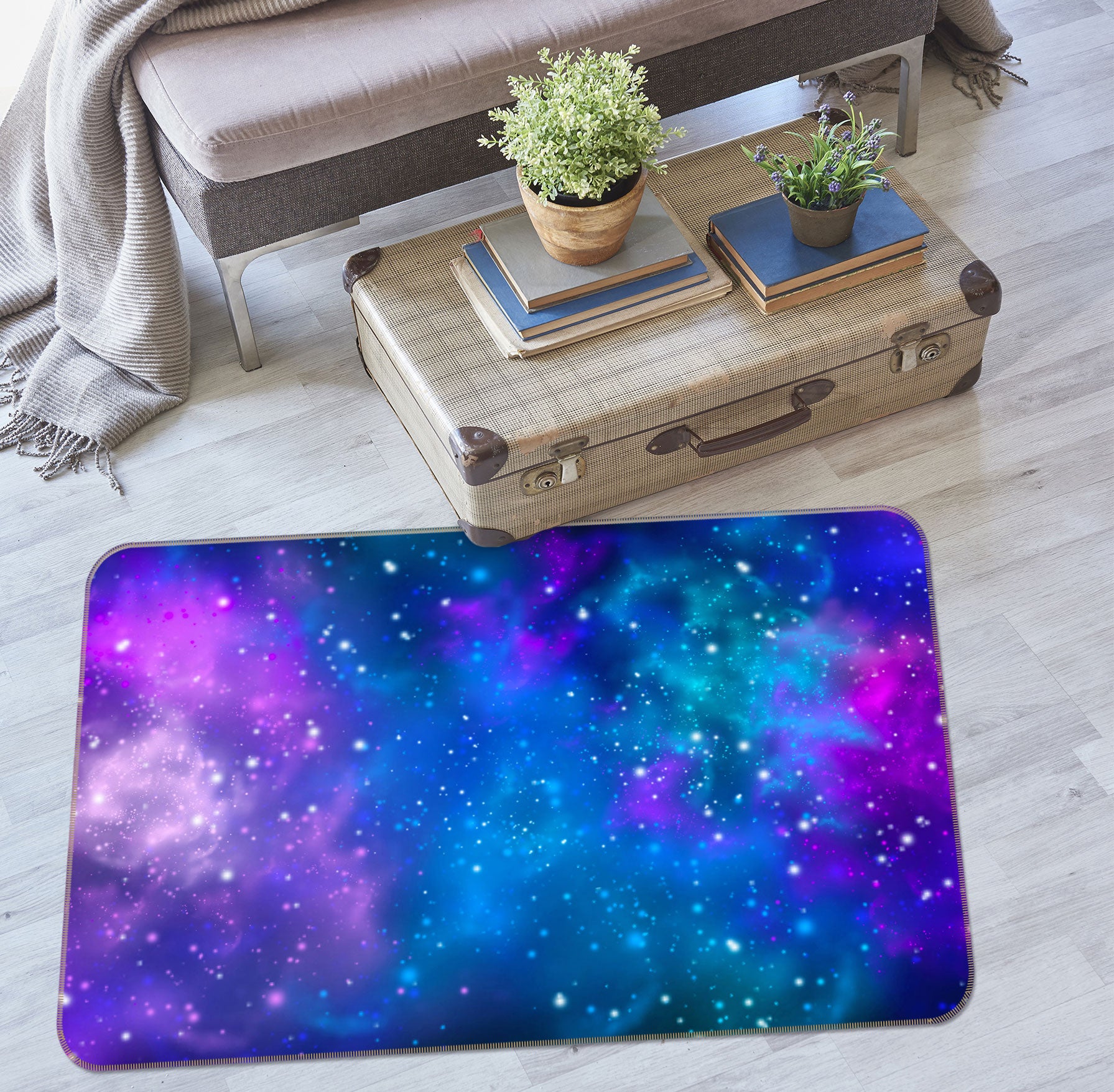 3D Starry Sky 26215 Non Slip Rug Mat