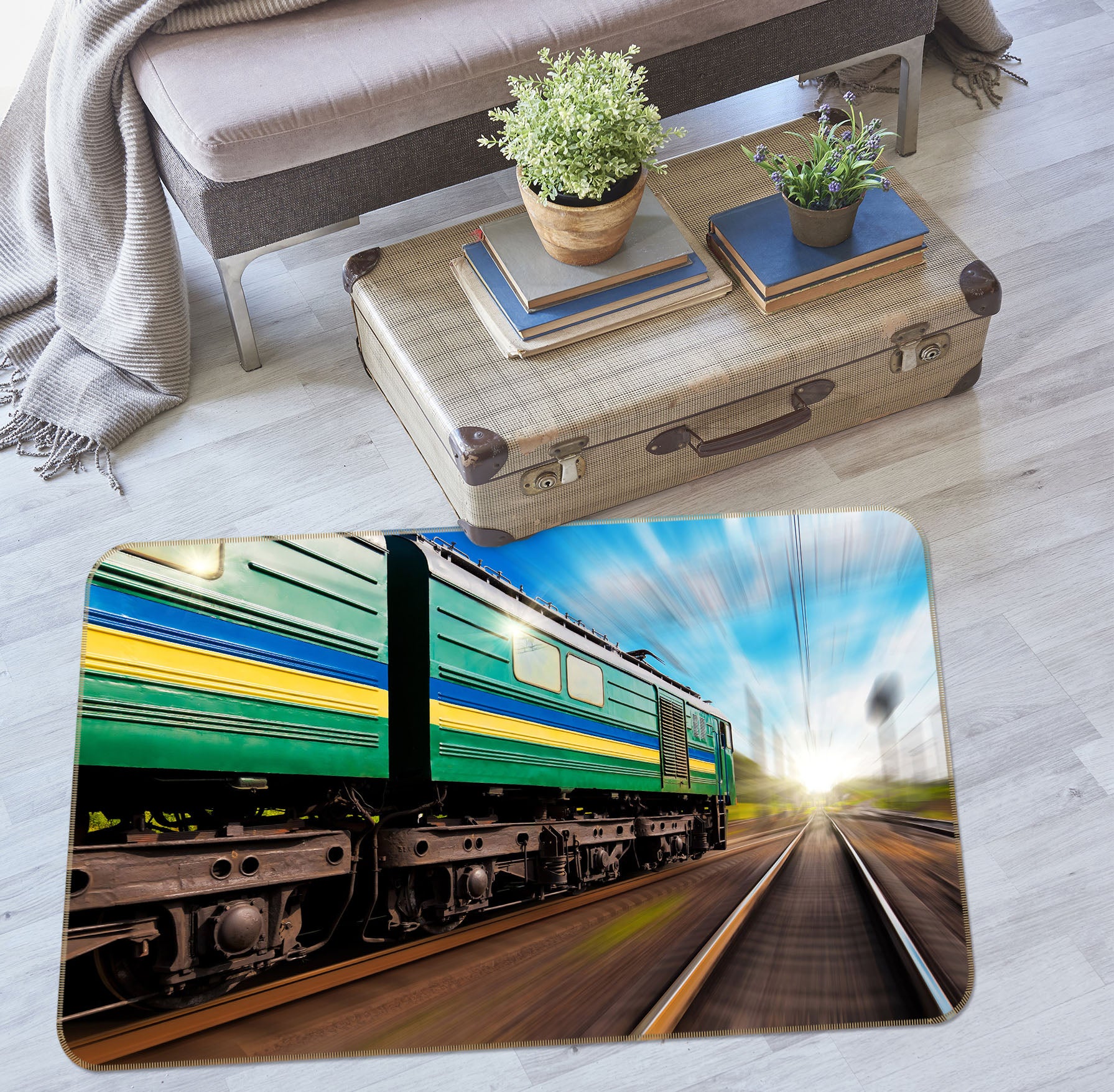 3D Train 68081 Vehicle Non Slip Rug Mat