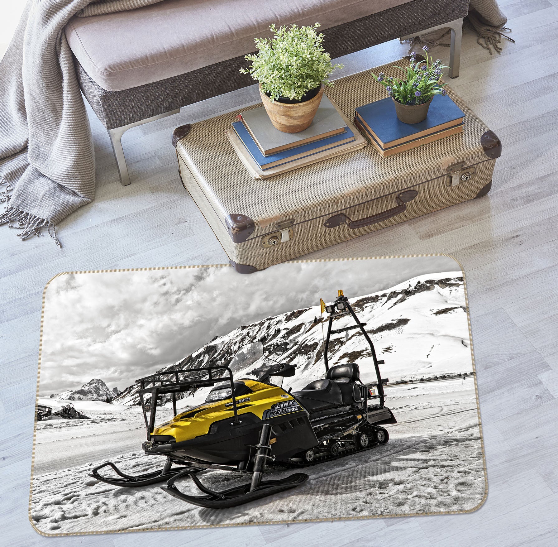3D Ski Car 68068 Vehicle Non Slip Rug Mat
