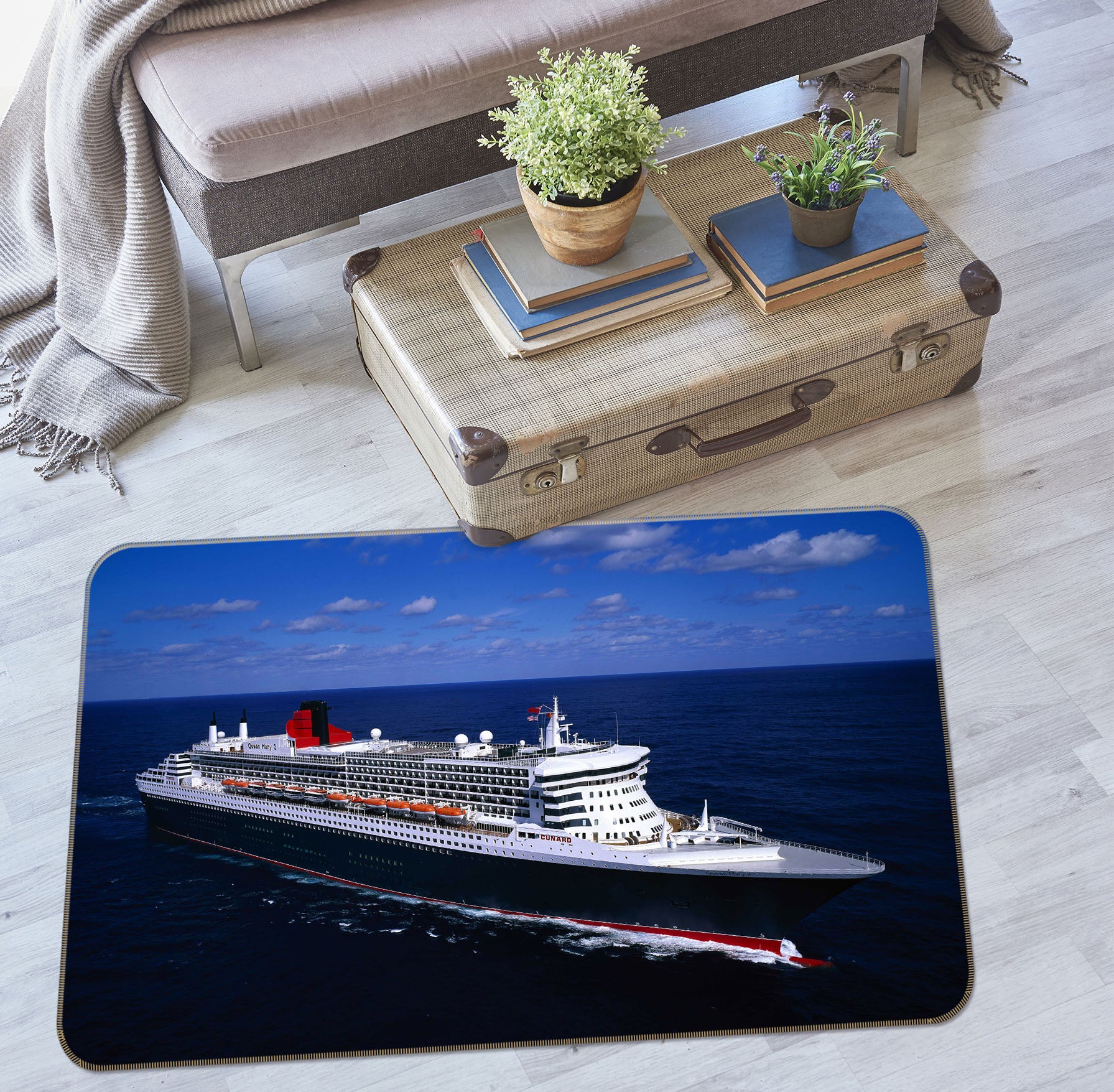 3D Steamship 68077 Vehicle Non Slip Rug Mat