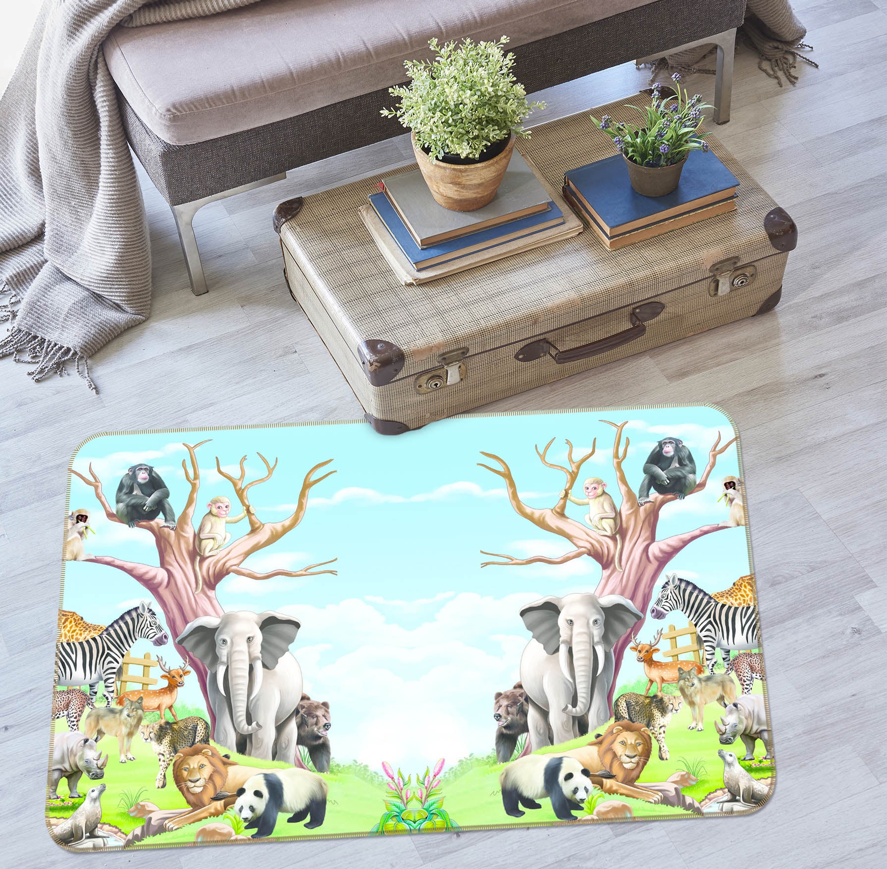 3D Branch Animal 68147 Animal Non Slip Rug Mat
