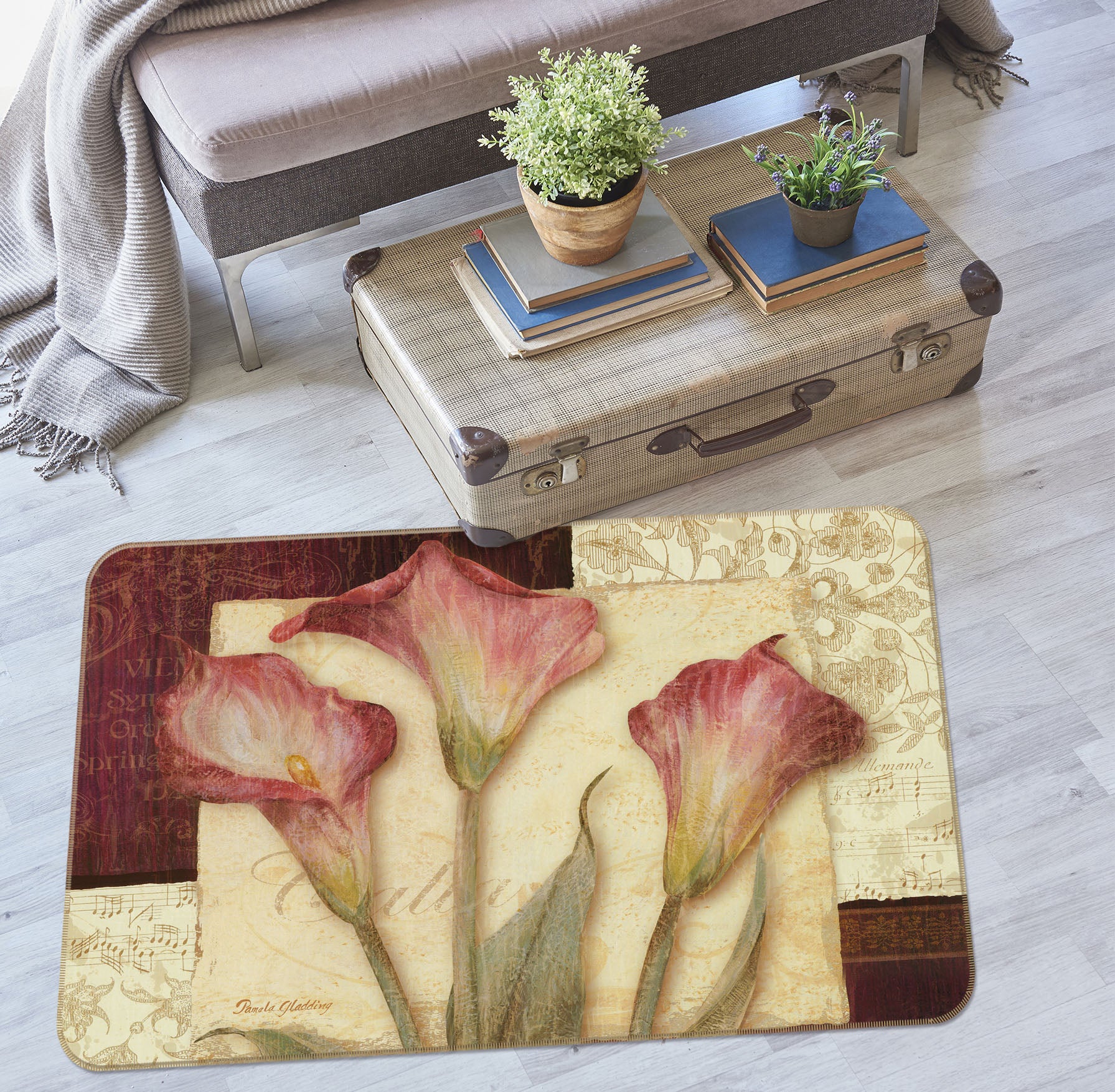 3D Flowers 31142 Non Slip Rug Mat