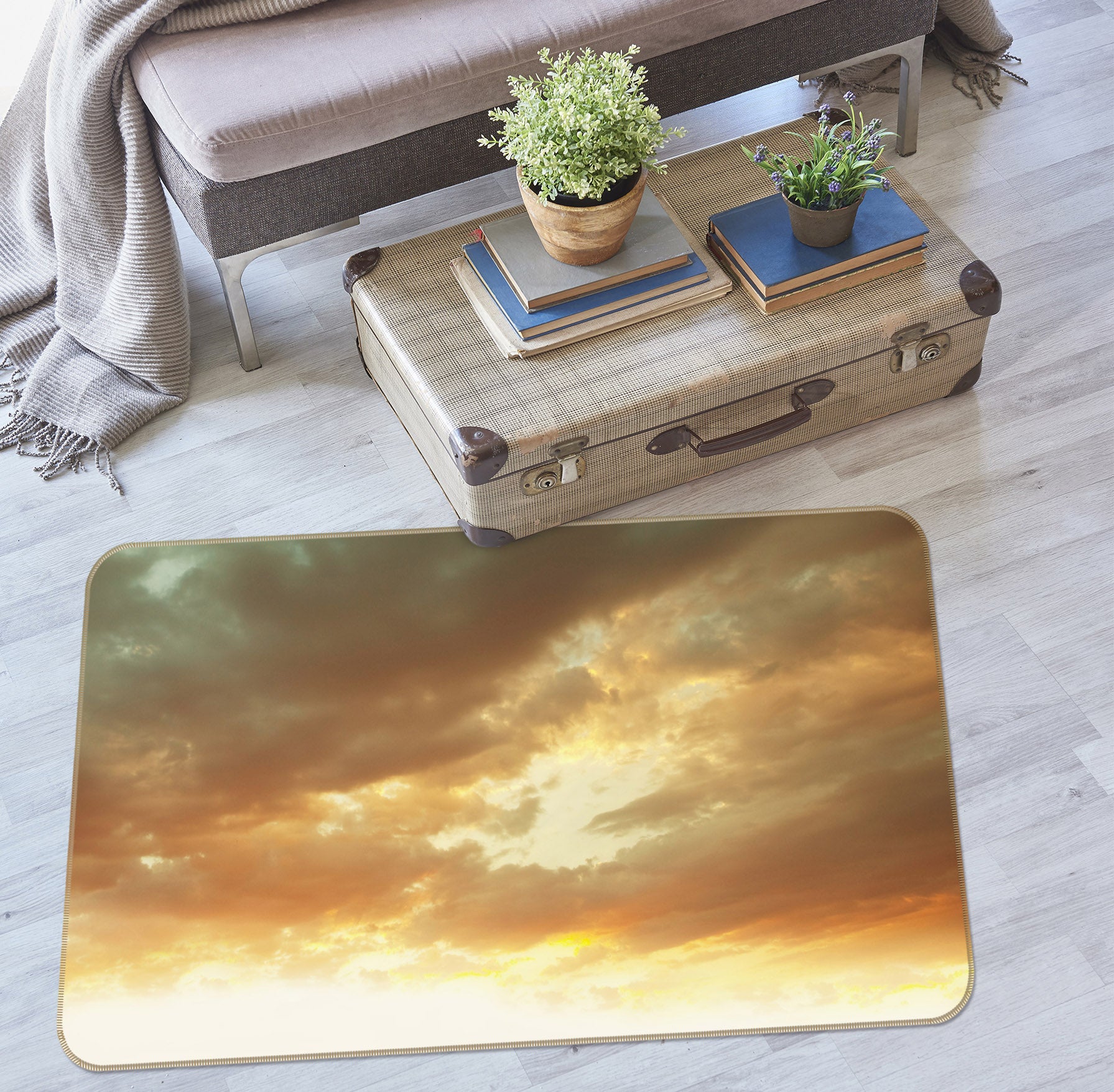 3D Sky Clouds 31186 Non Slip Rug Mat
