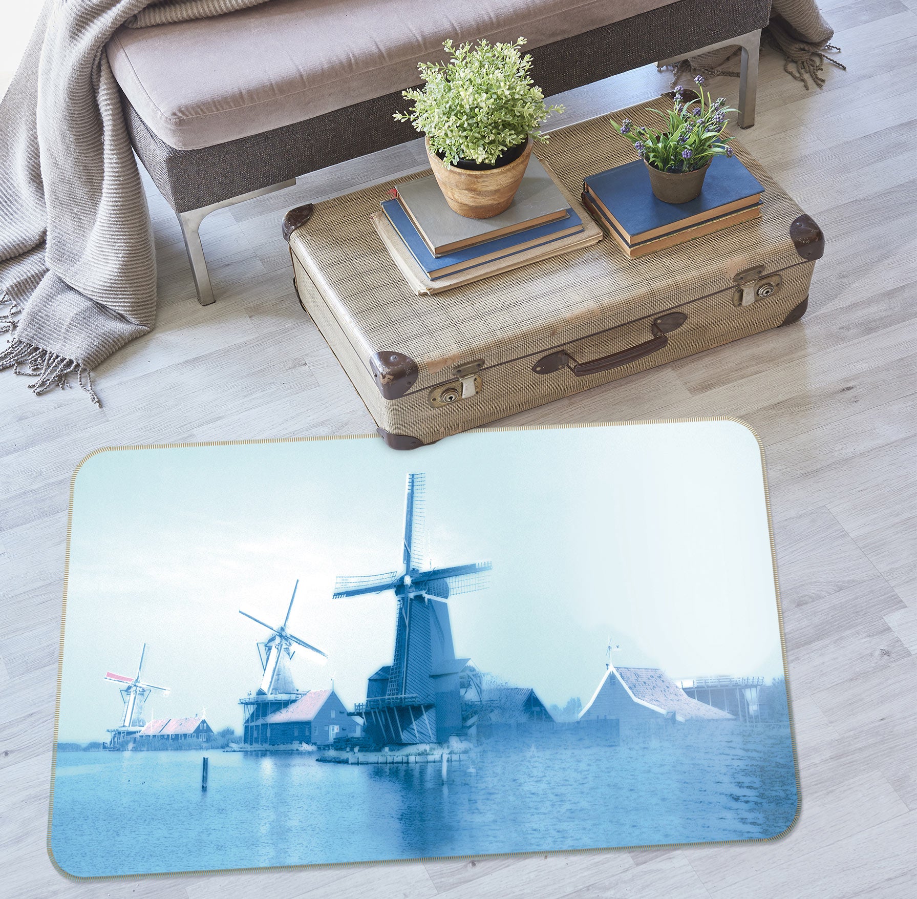 3D Windmill 75195 Non Slip Rug Mat