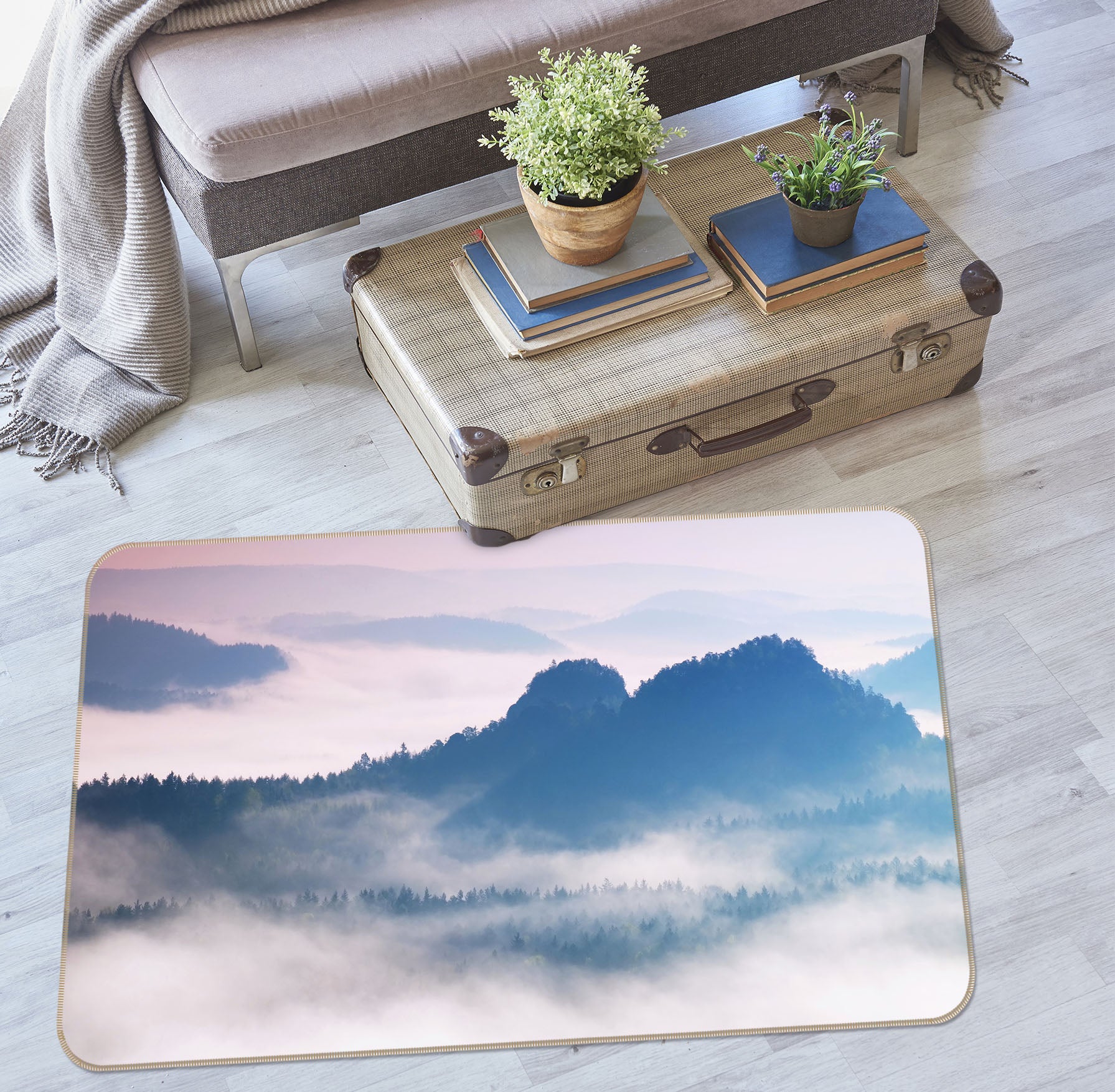 3D Mountains 34216 Non Slip Rug Mat