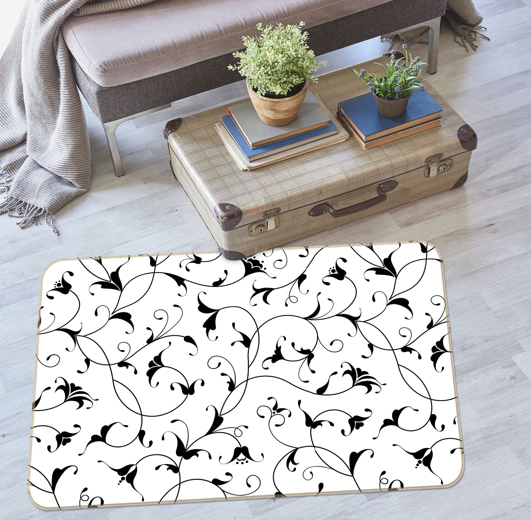 3D Pattern 36054 Non Slip Rug Mat
