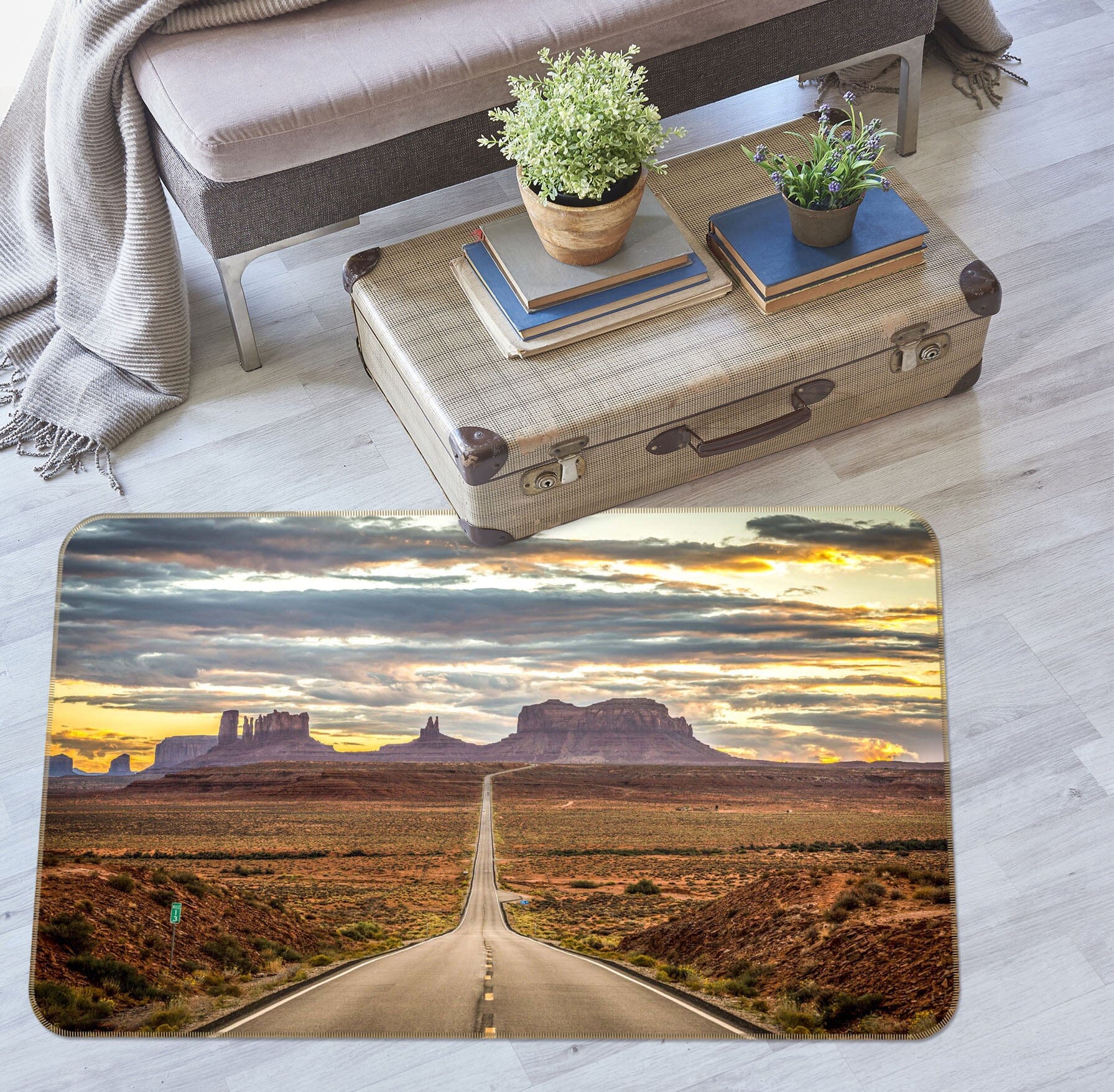 3D Prairie Path 1133 Marco Carmassi Rug Non Slip Rug Mat Mat AJ Creativity Home 