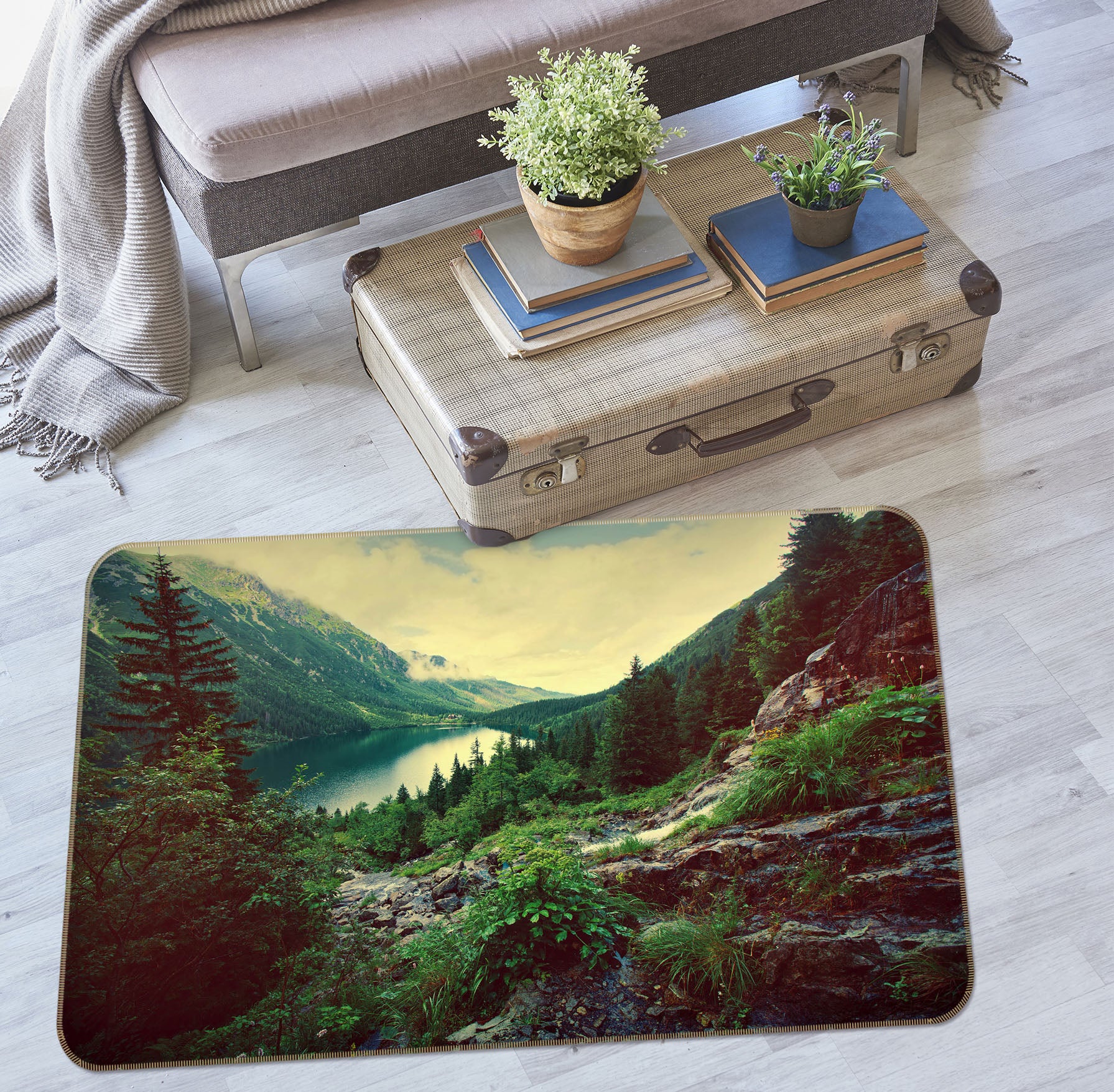 3D Mountains 31088 Non Slip Rug Mat