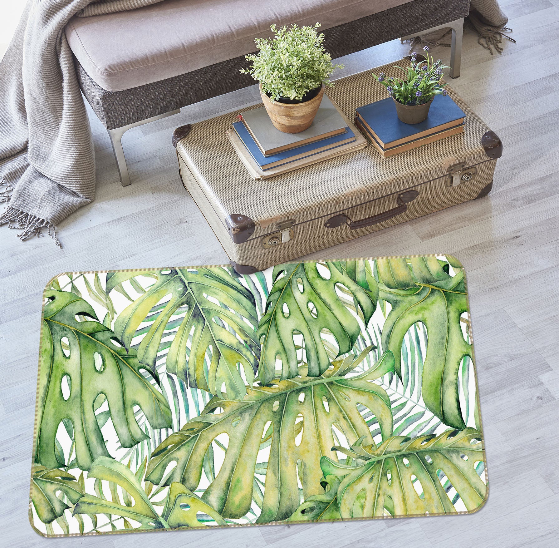 3D Leaves 34174 Non Slip Rug Mat