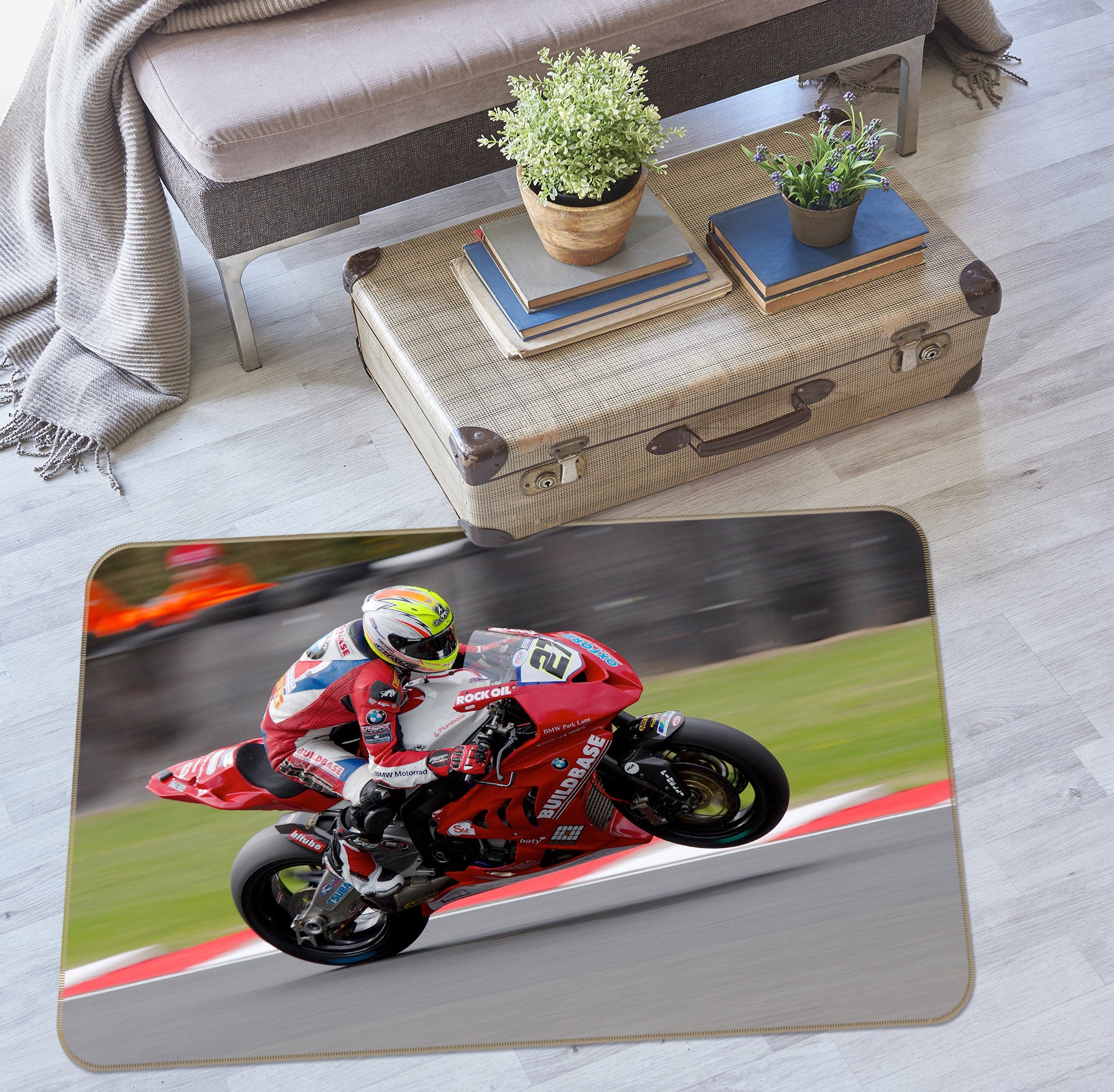 3D Motorcycle Tacer  39011 Vehicle Non Slip Rug Mat