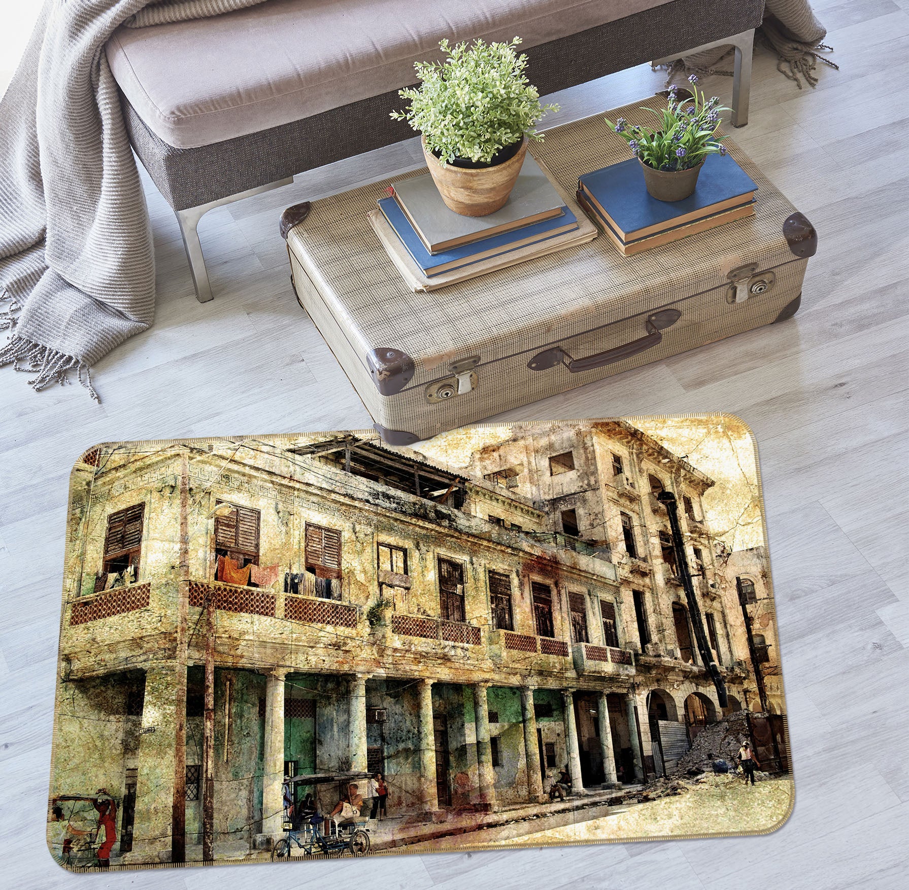 3D Houses 32009 Non Slip Rug Mat