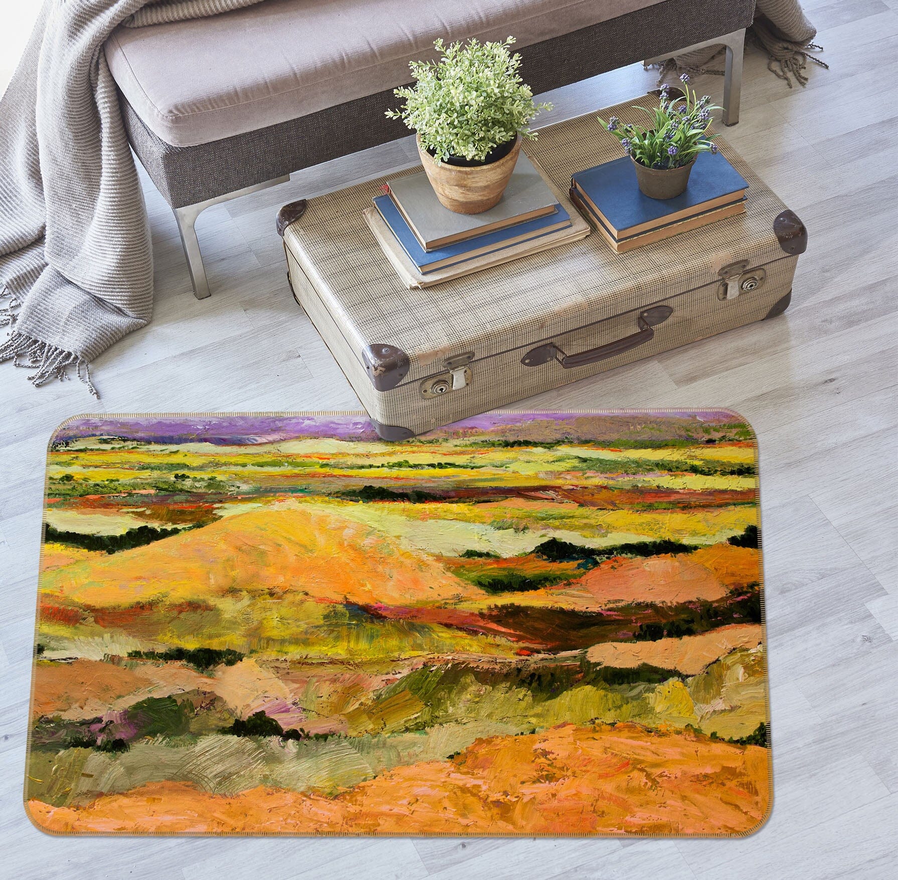 3D Colored Field 1010 Allan P. Friedlander Rug Non Slip Rug Mat Mat AJ Creativity Home 