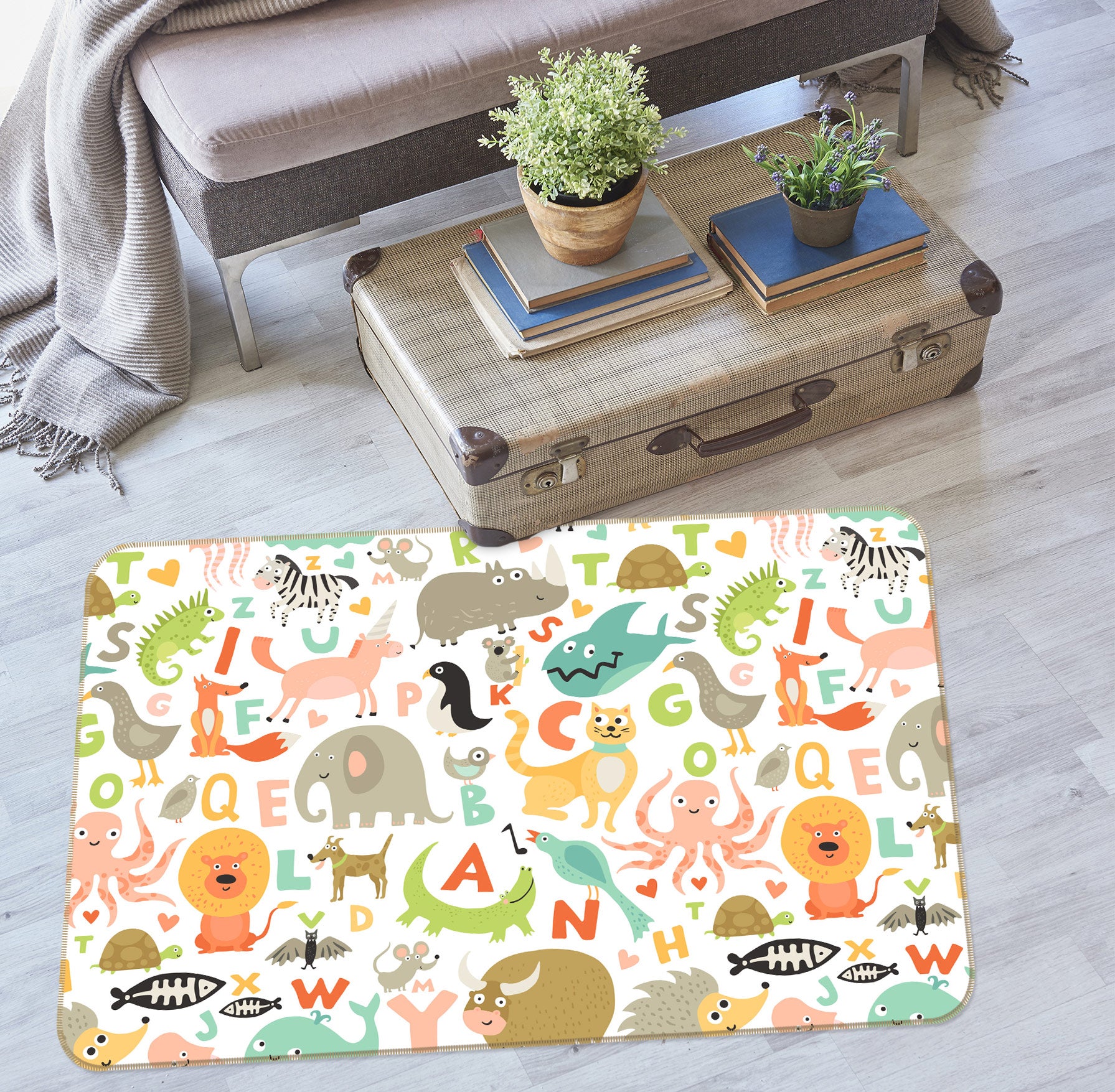 3D Animal Pattern 30071 Non Slip Rug Mat