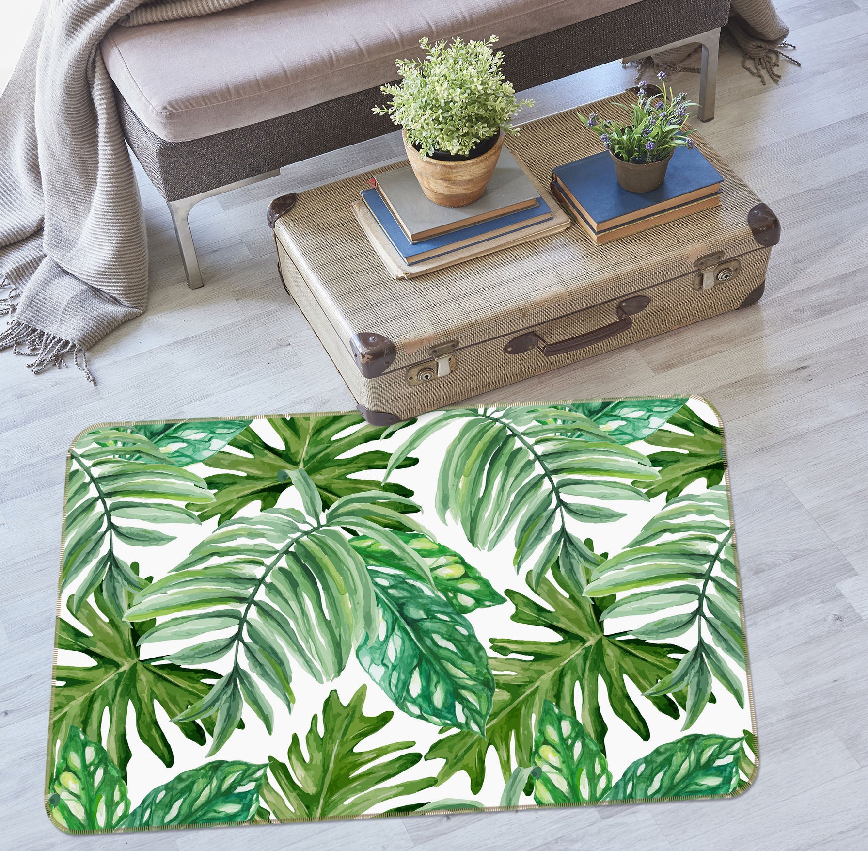 3D Leaves 34142 Non Slip Rug Mat