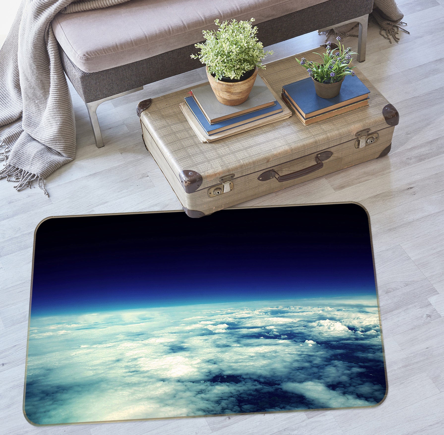 3D Clouds 75242 Non Slip Rug Mat