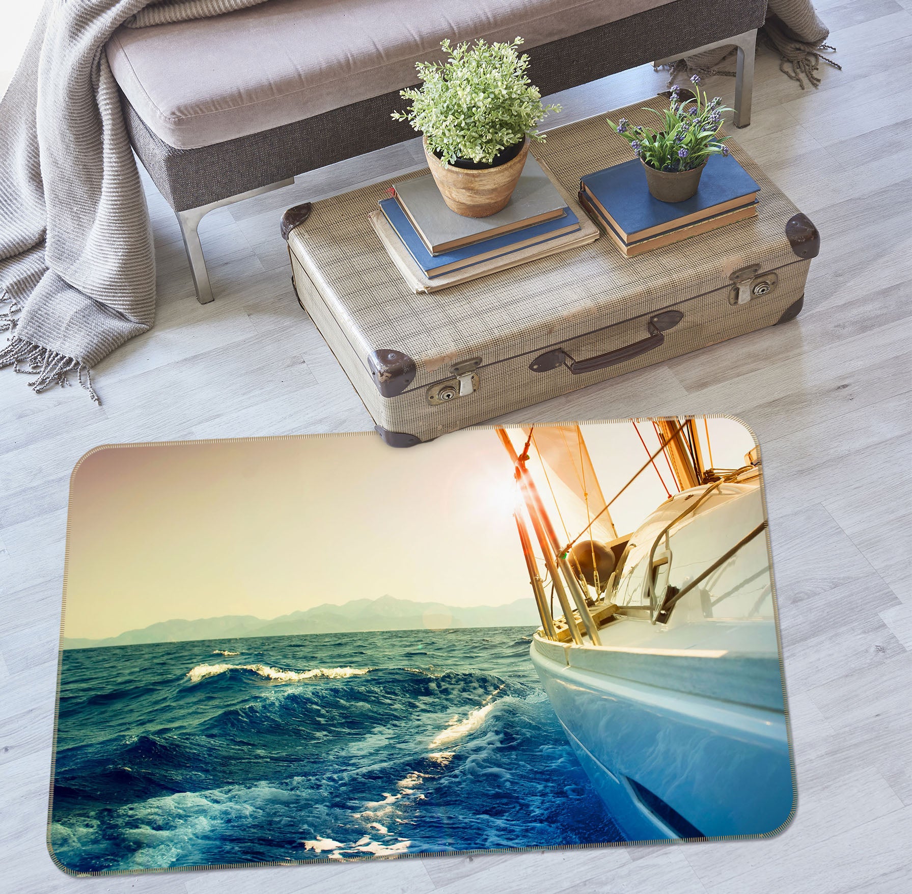 3D Sea Boat Side 42120 Vehicle Non Slip Rug Mat