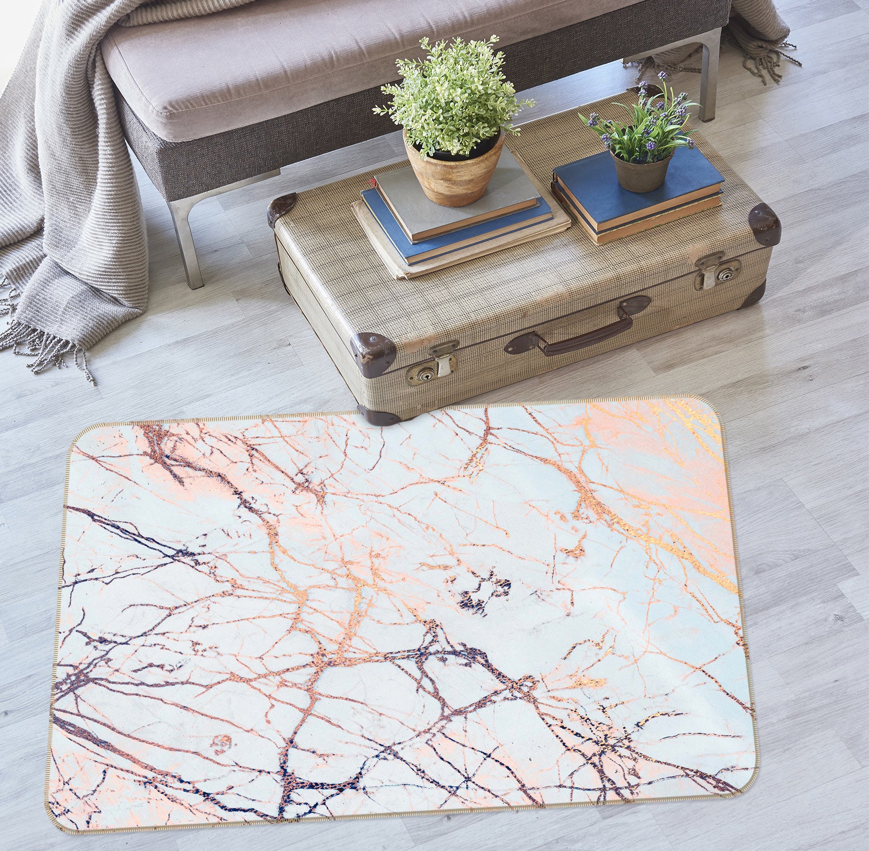 3D Marbling 26220 Non Slip Rug Mat
