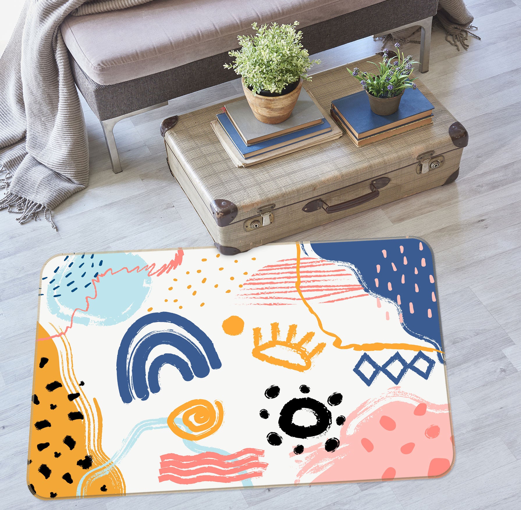 3D Weather Pattern 30086 Non Slip Rug Mat