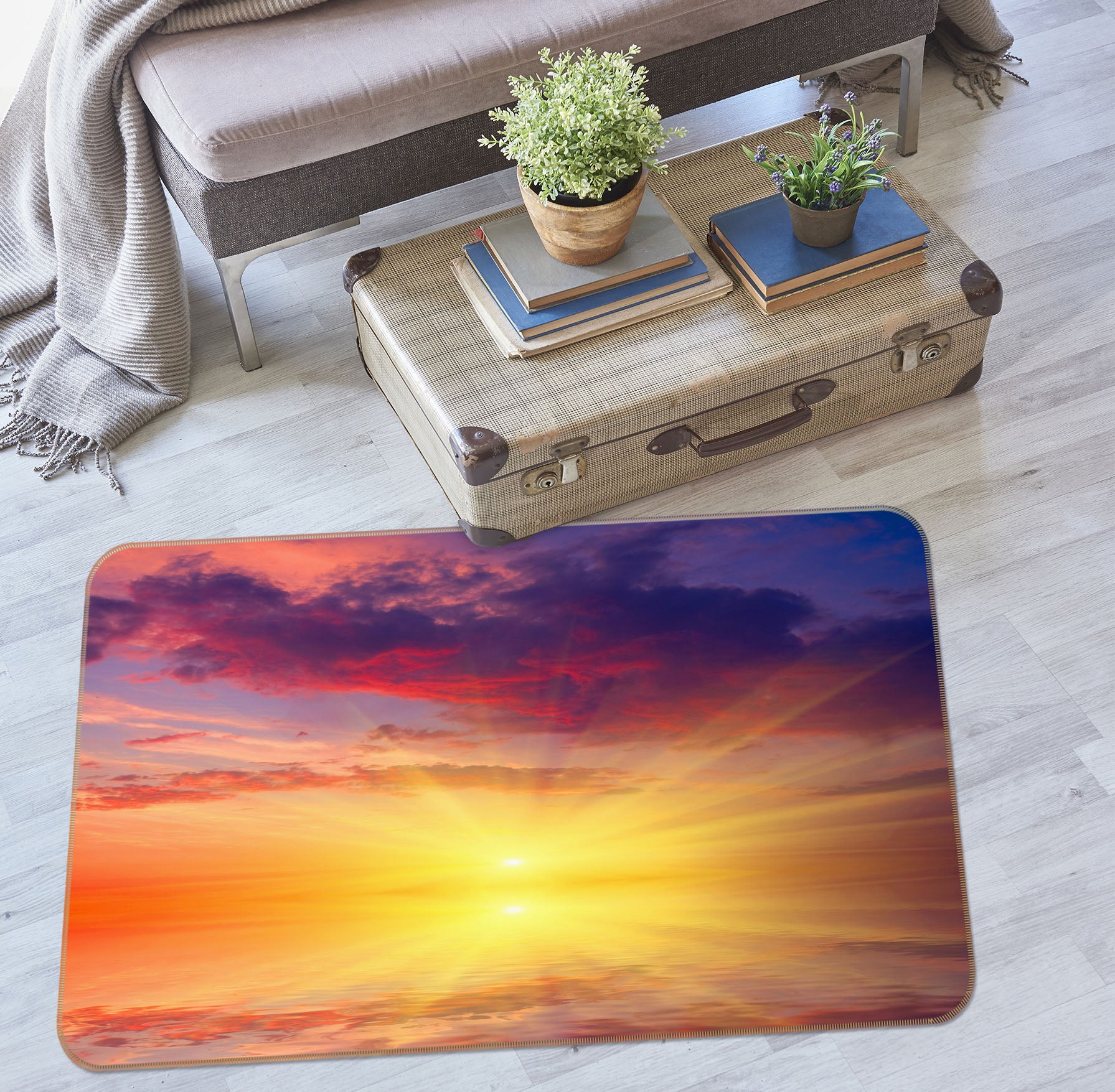 3D Clouds 31167 Non Slip Rug Mat