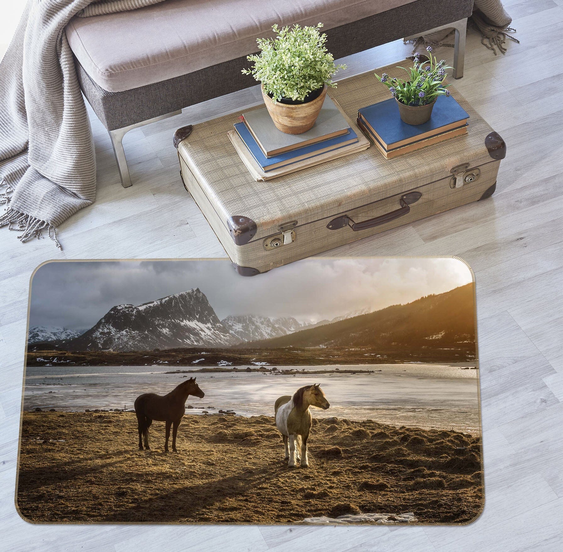 3D Prairie Horse 1147 Marco Carmassi Rug Non Slip Rug Mat Mat AJ Creativity Home 
