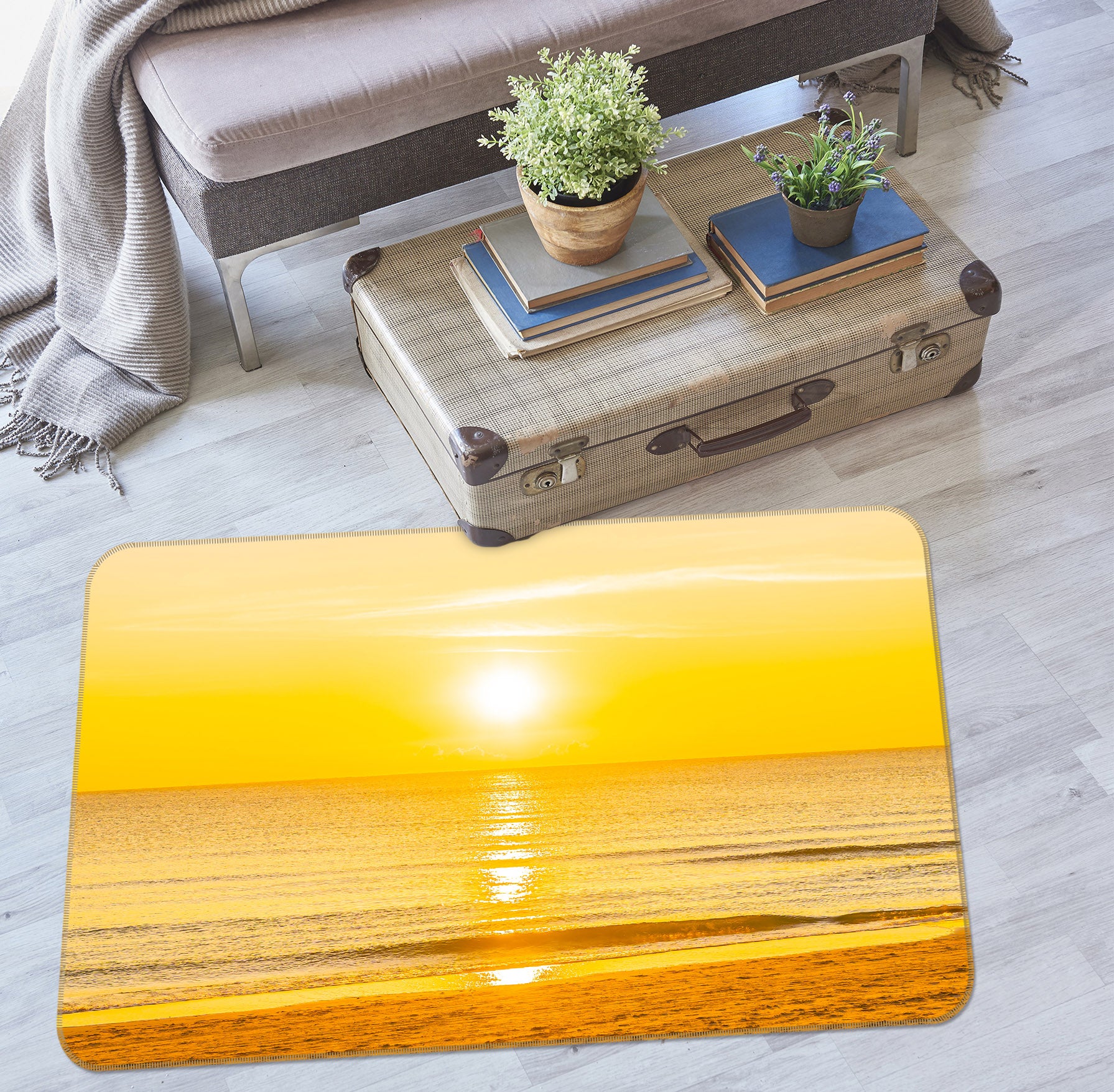 3D Golden Sea 29190 Non Slip Rug Mat