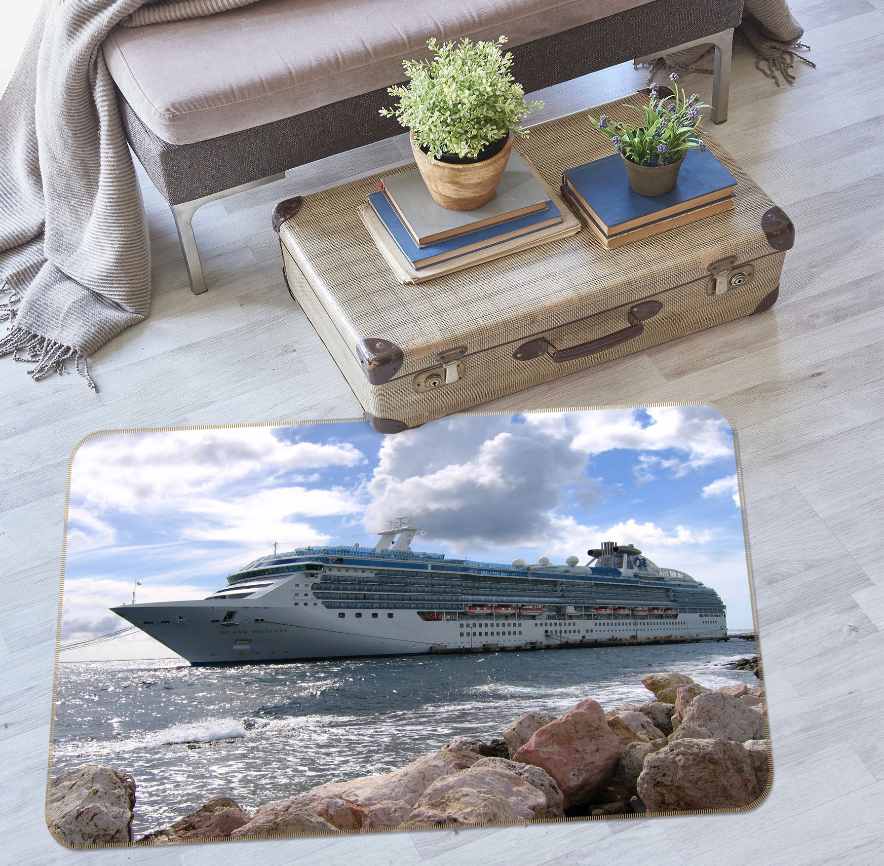 3D Steamship 68080 Vehicle Non Slip Rug Mat
