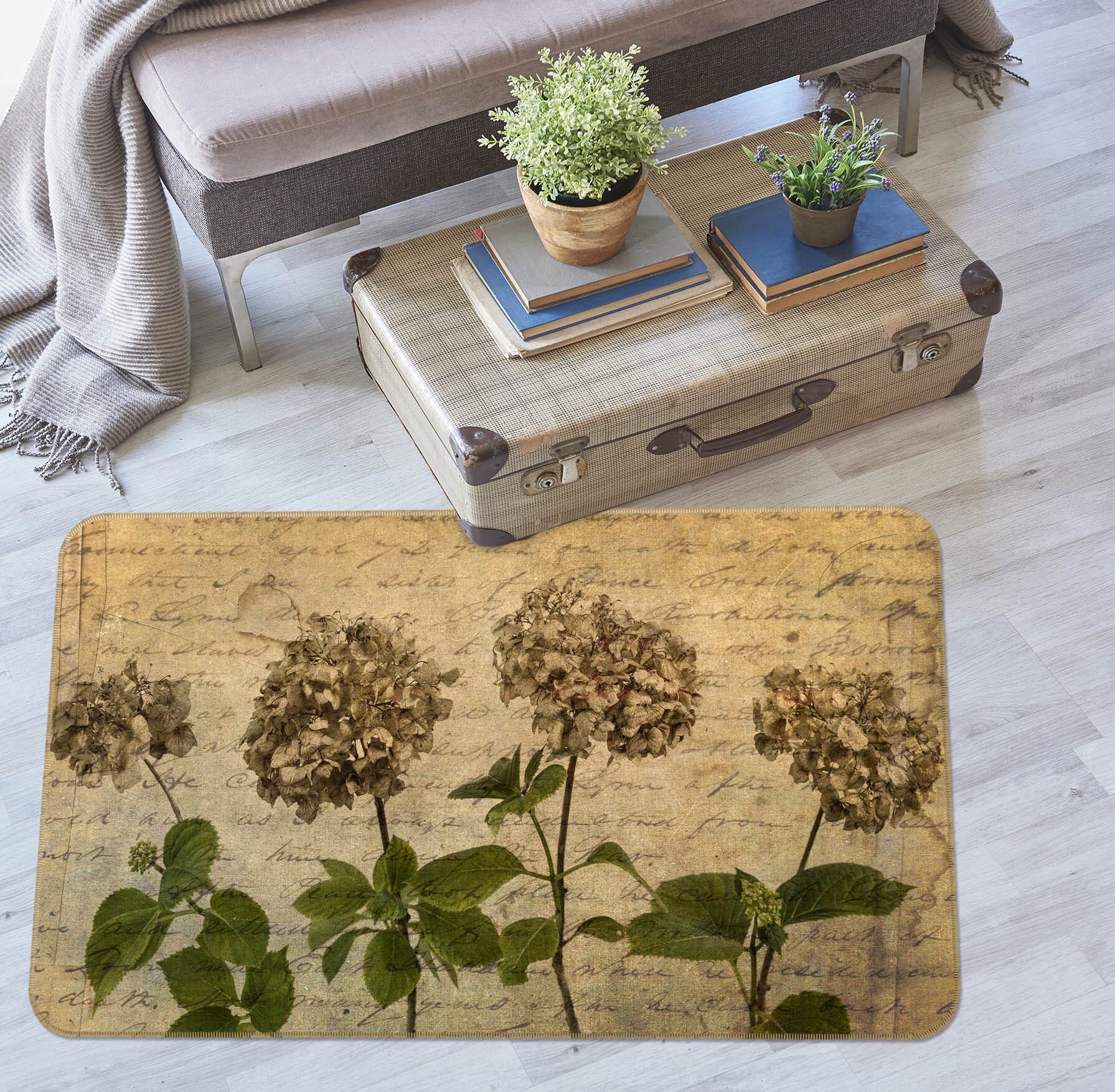 3D Flower Reflection 3022 Assaf Frank Rug Non Slip Rug Mat Mat AJ Creativity Home 