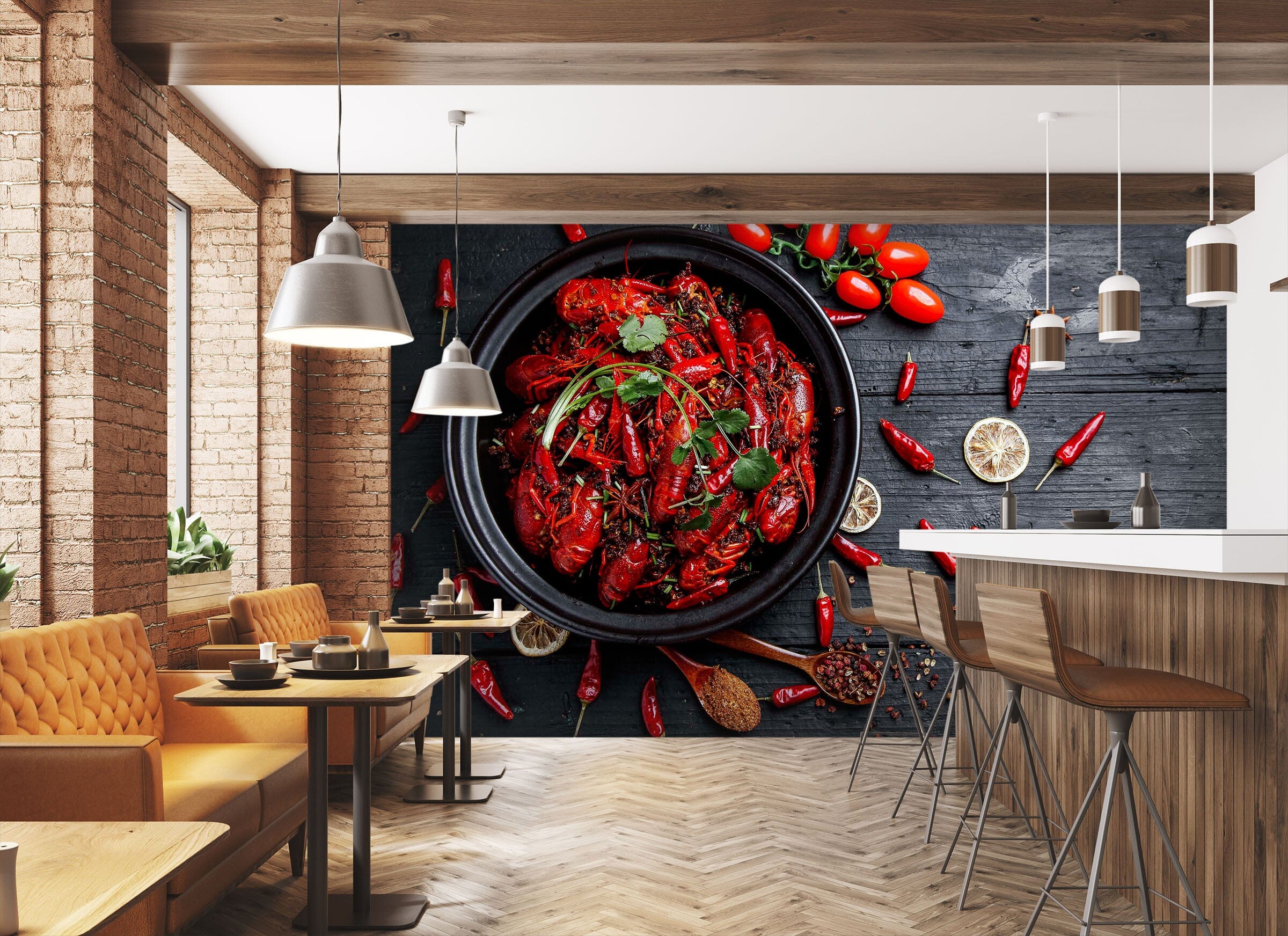 3D Hot Lobster 1461 Wall Murals Wallpaper AJ Wallpaper 2 