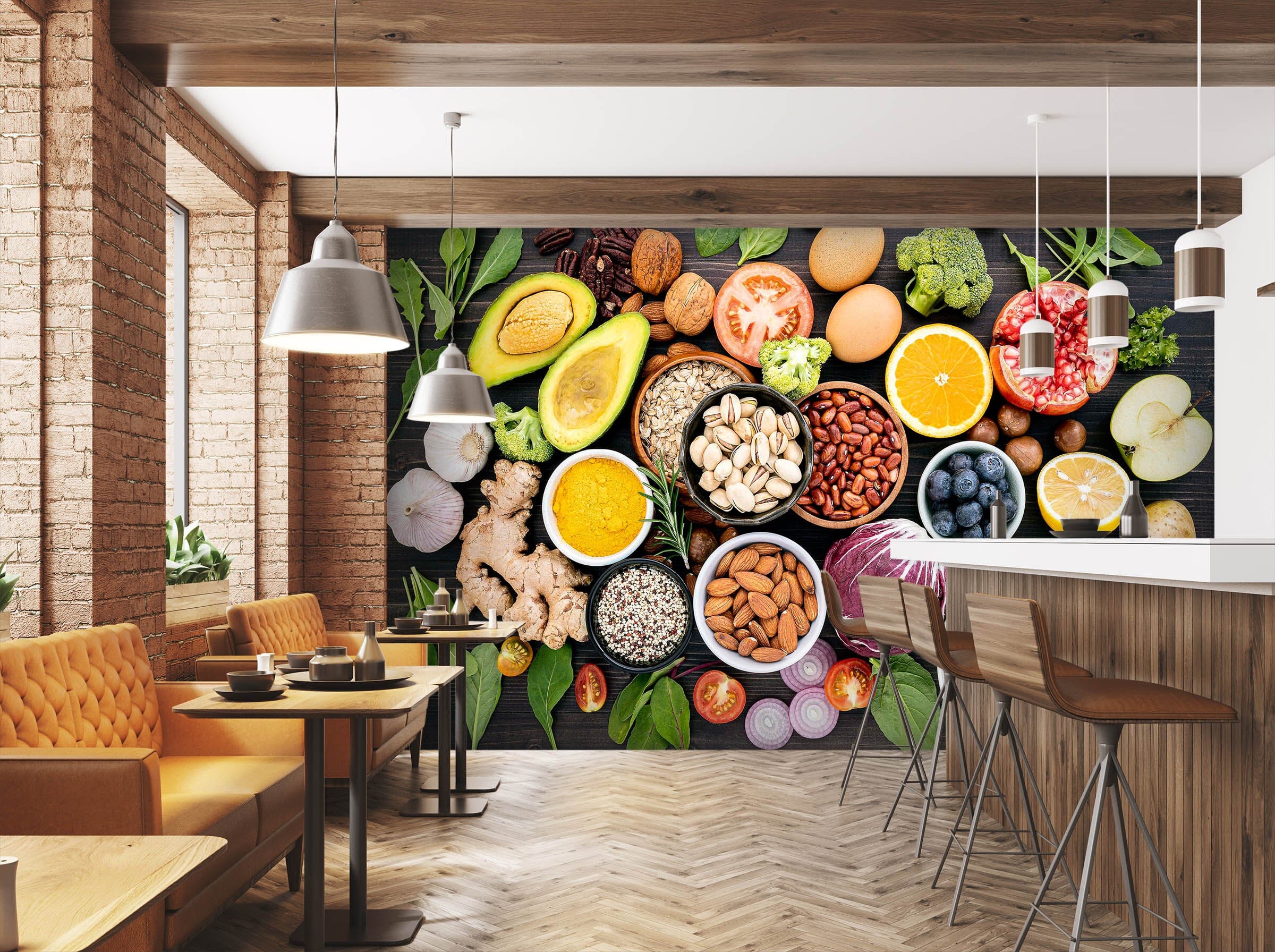 3D Vegetable And Fruit 1451 Wall Murals Wallpaper AJ Wallpaper 2 