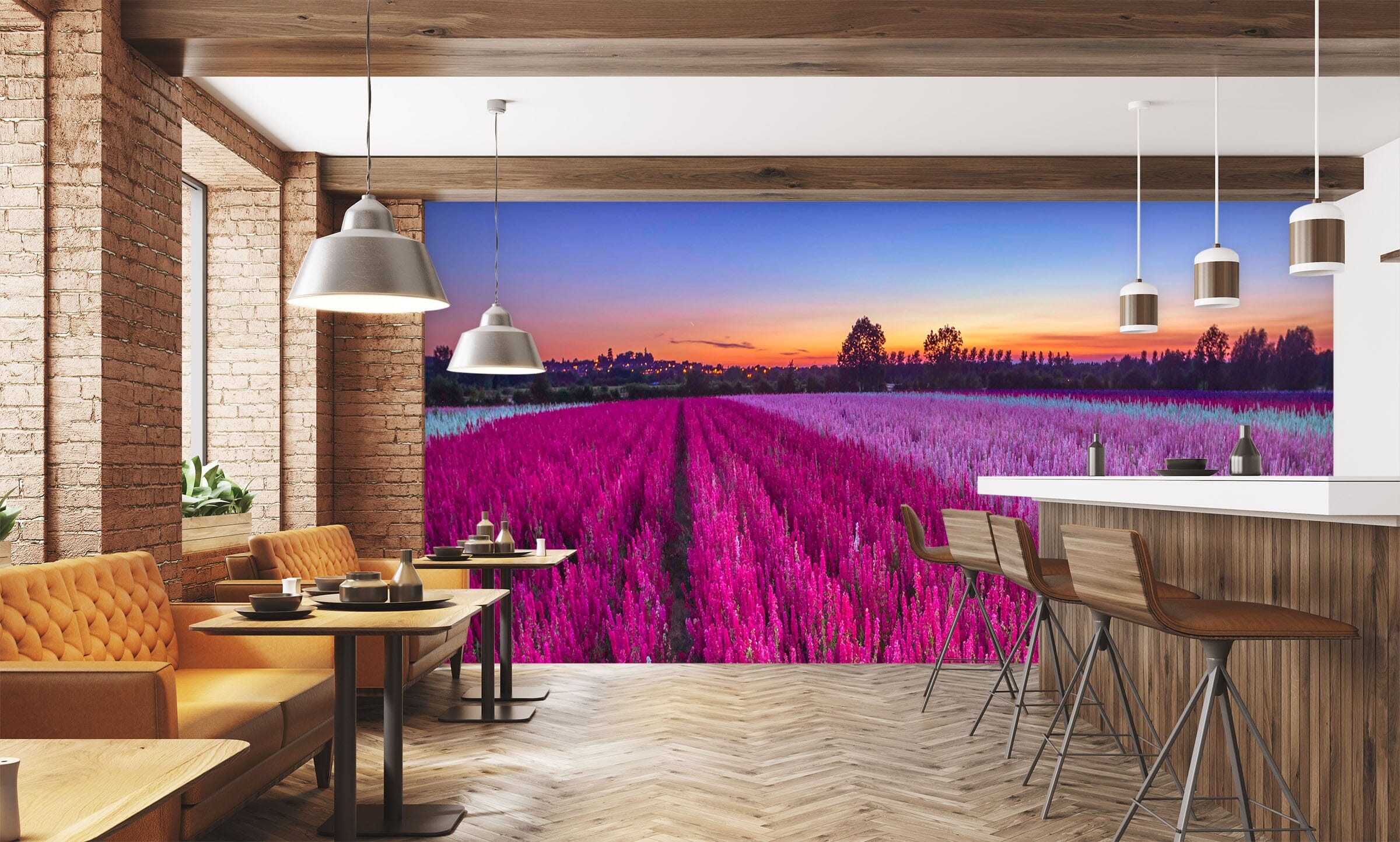 3D Purple Flowers 1414 Assaf Frank Wall Mural Wall Murals Wallpaper AJ Wallpaper 2 
