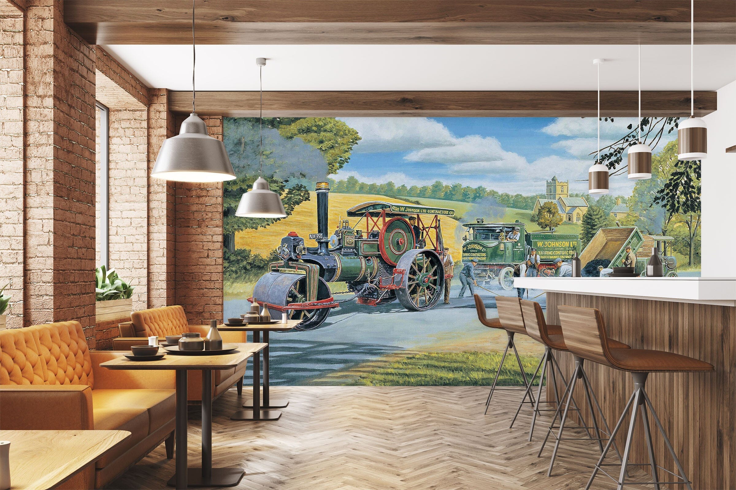 3D The Road Menders 1065 Trevor Mitchell Wall Mural Wall Murals Wallpaper AJ Wallpaper 2 