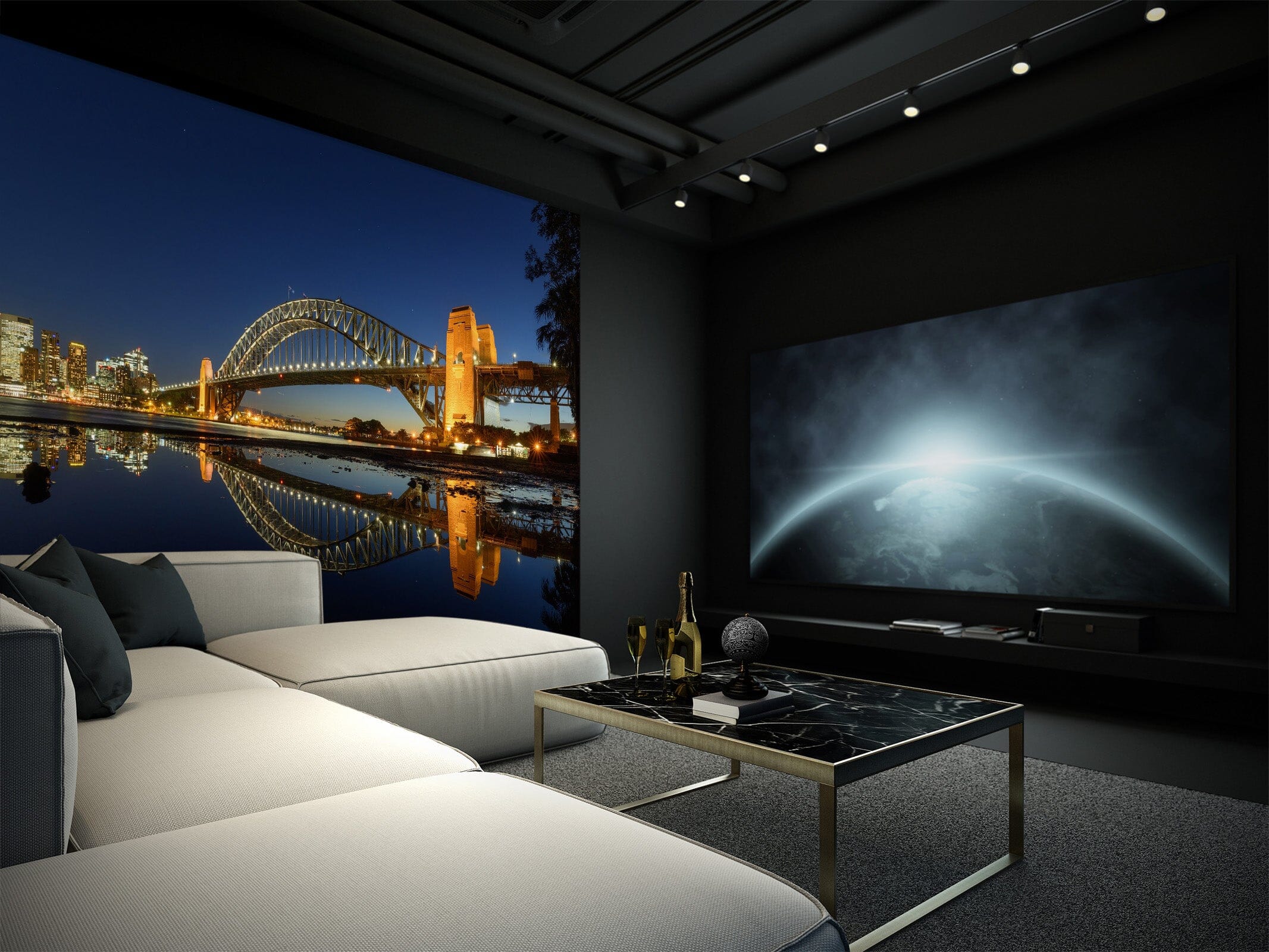 3D Night Bridge 1406 Wall Murals Wallpaper AJ Wallpaper 2 
