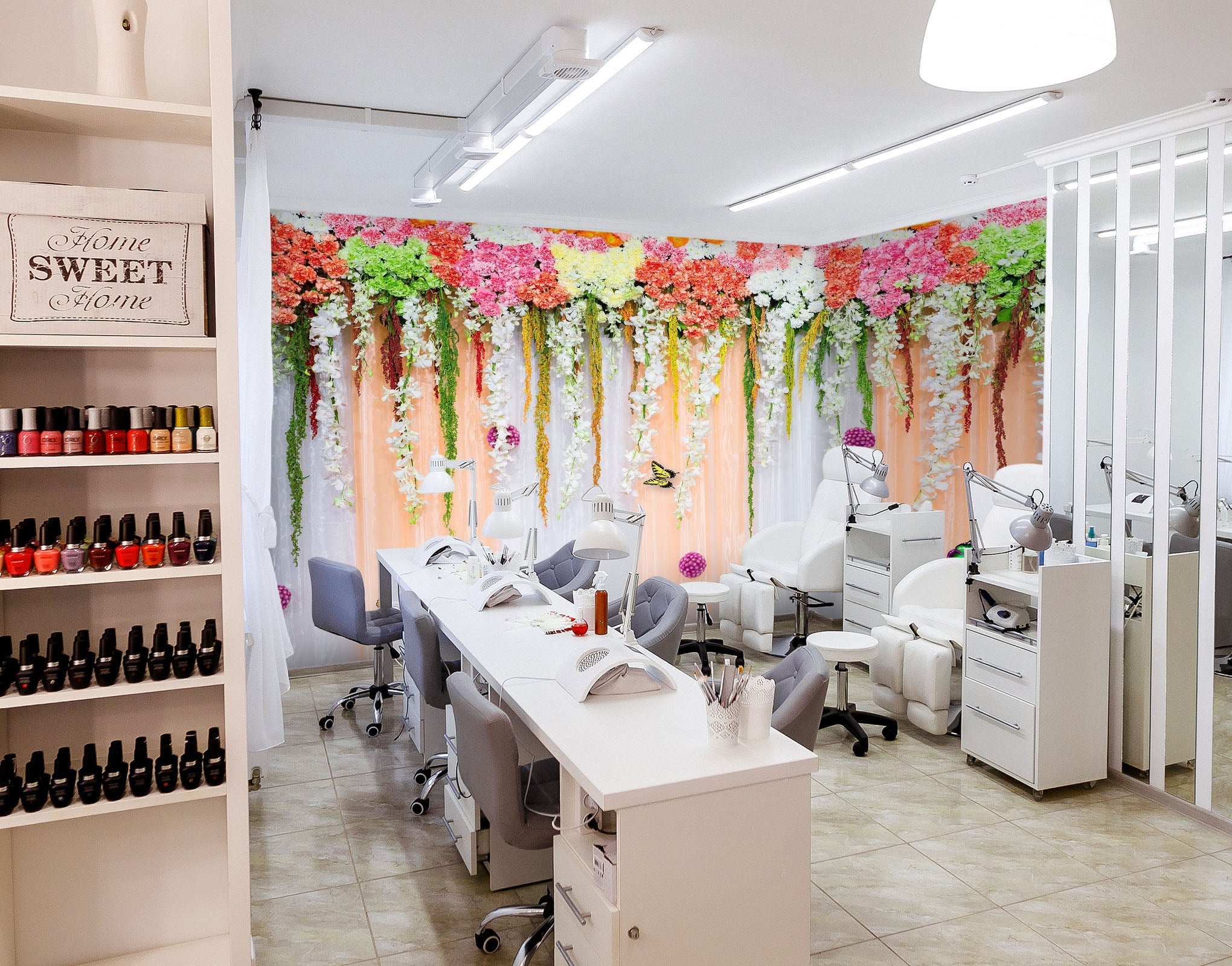 3D Vine Flower Butterfly 061 Wall Murals Wallpaper AJ Wallpaper 2 