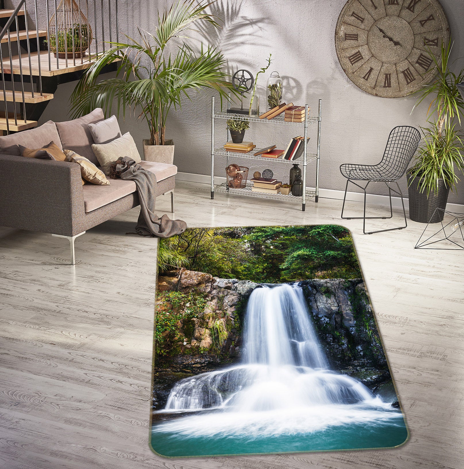 3D Waterfall 26033 Non Slip Rug Mat